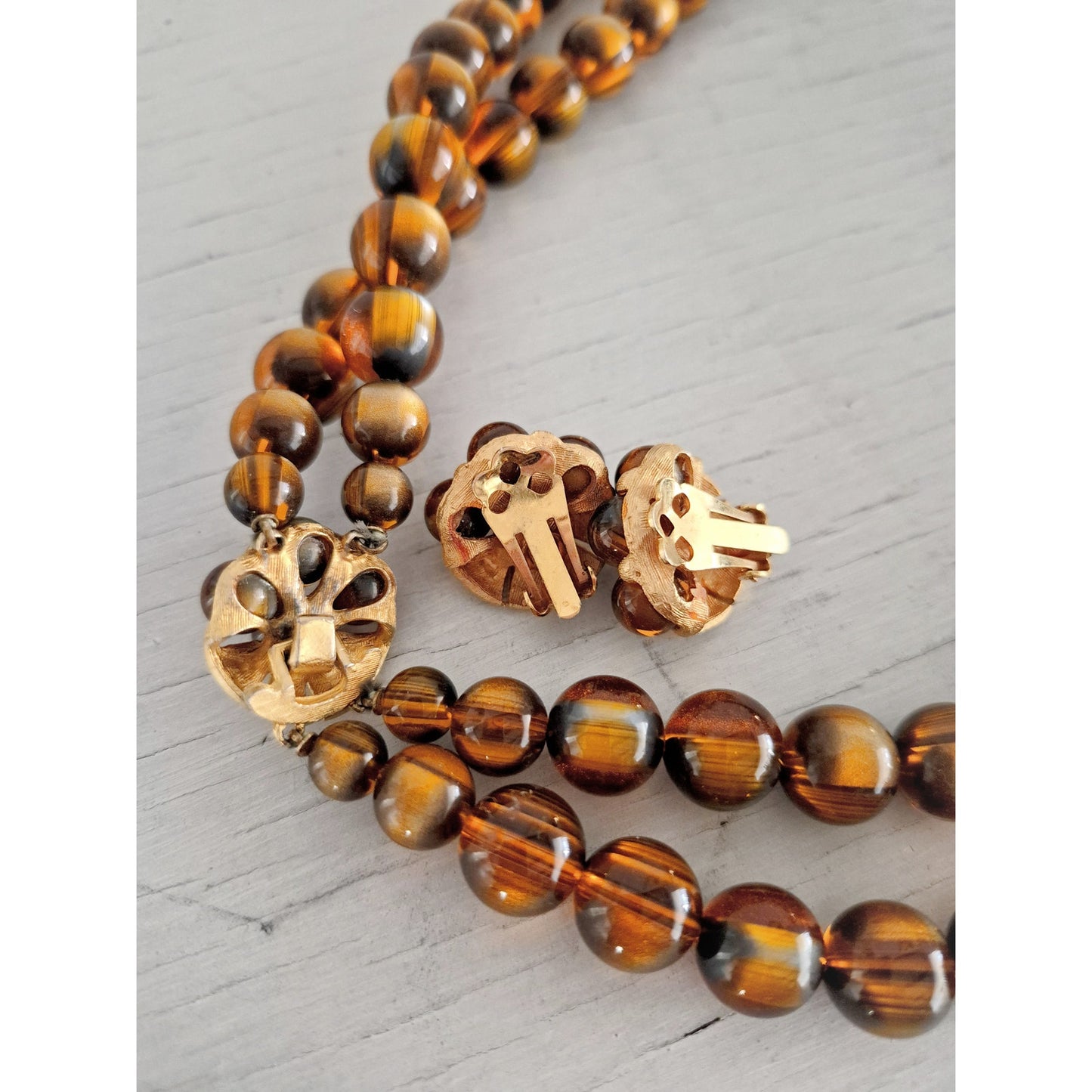 Vintage Faux Amber Jewelry Lot