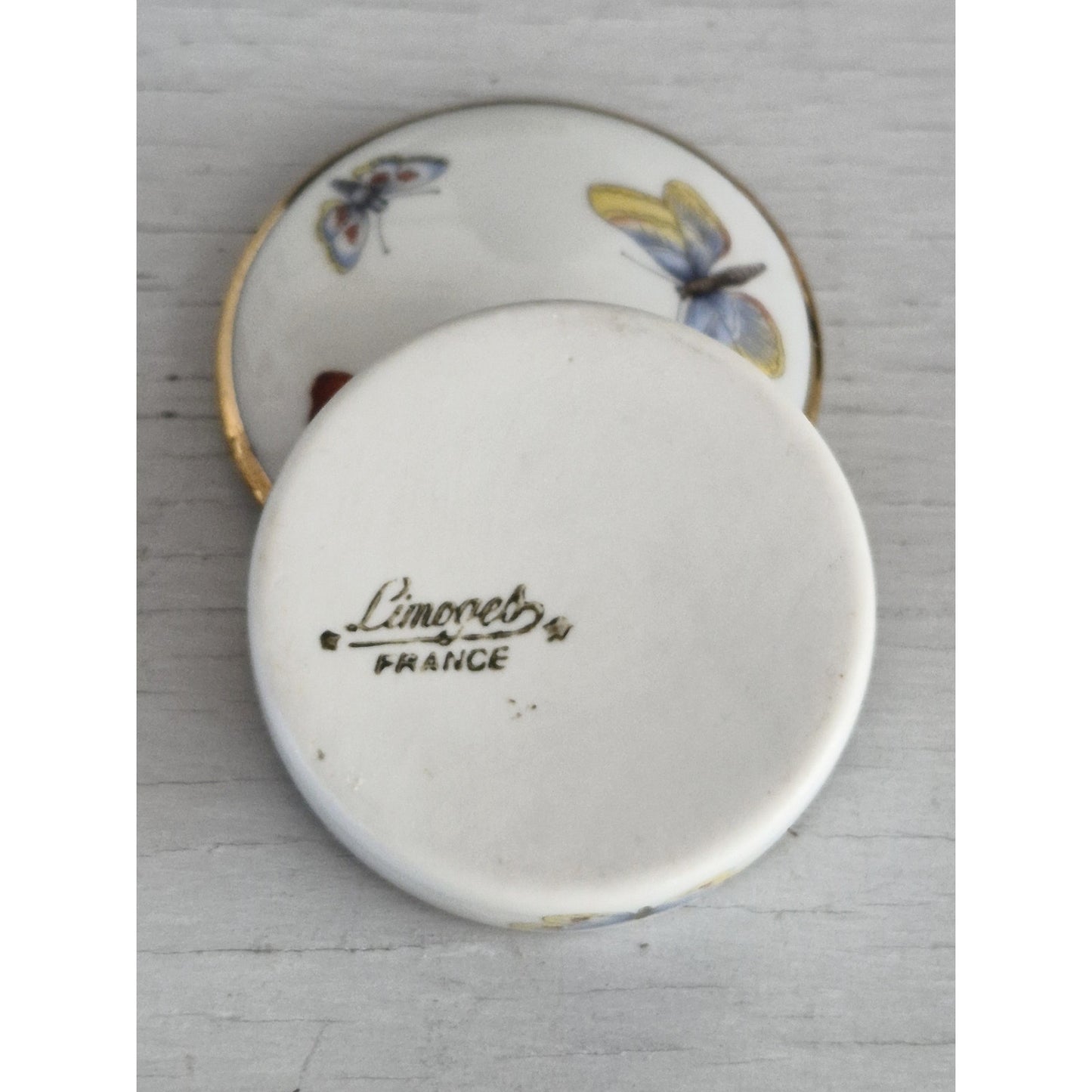 Vintage France Limoge Butterfly Trinket