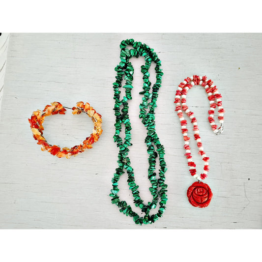 Vintage Agate Jewelry Lot of 3
