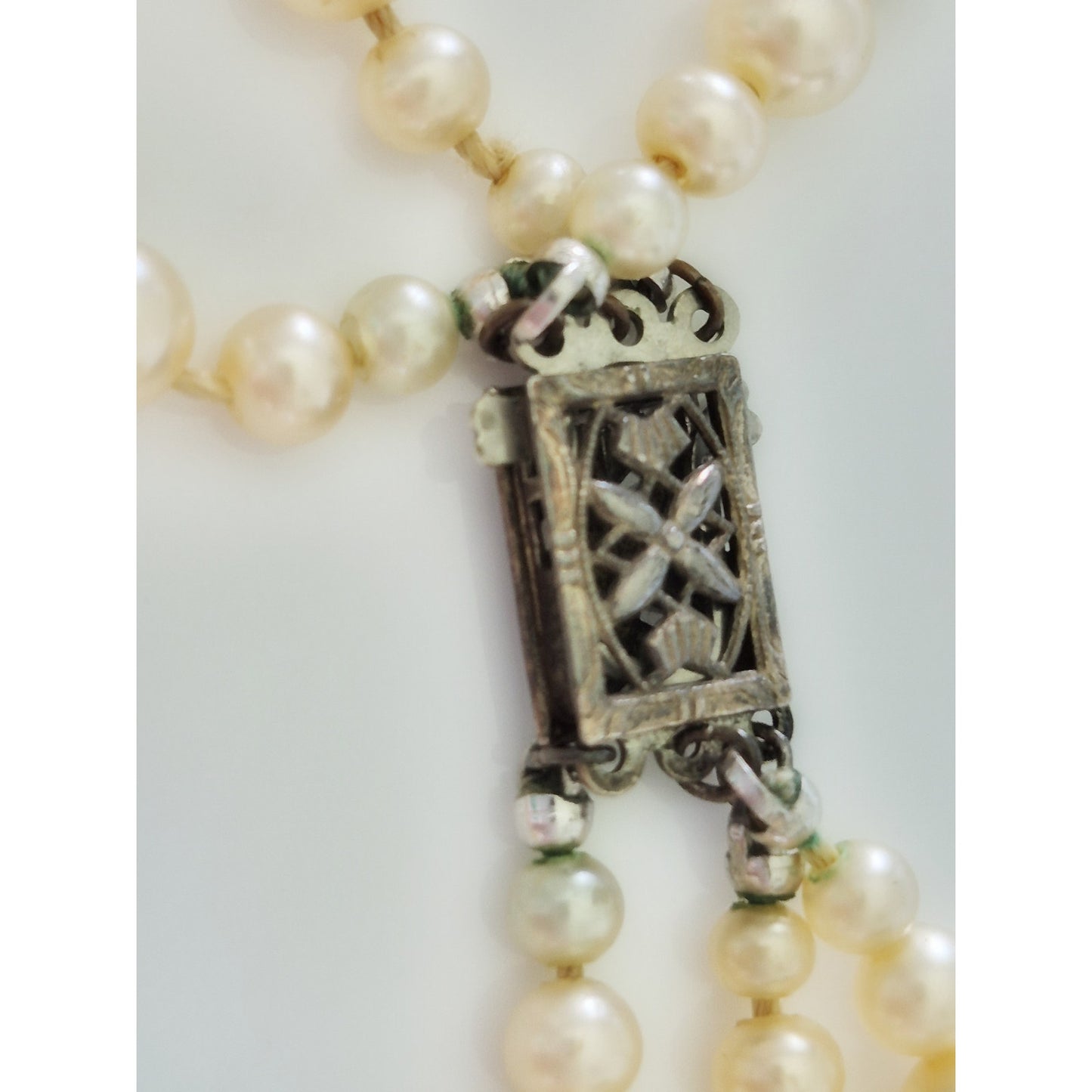 Vintage Triple-strand Faux Pearl Choker Naomi Designer Necklace