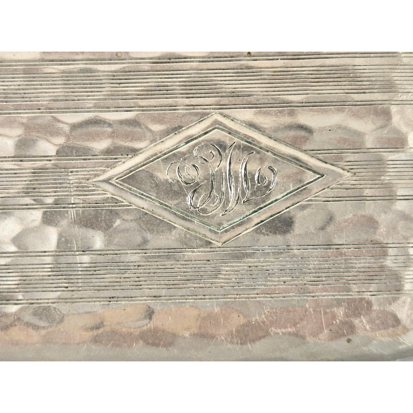Vintage Art Deco Solid Nickel Cigarette Case