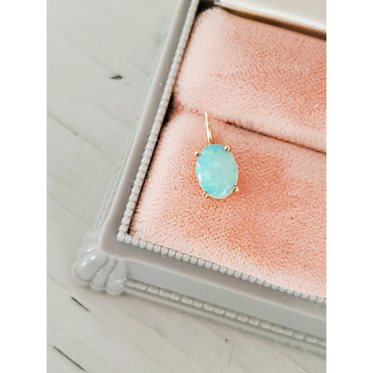Vintage 10K Gold Opal Pendant
