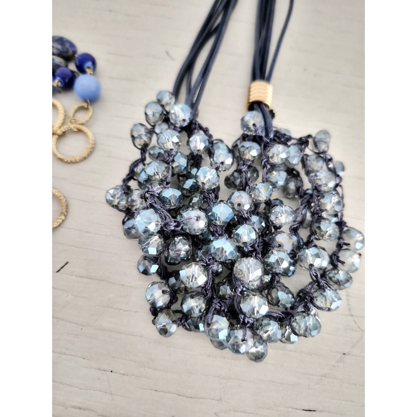 Blue-tone Costume Necklaces Lot of 2