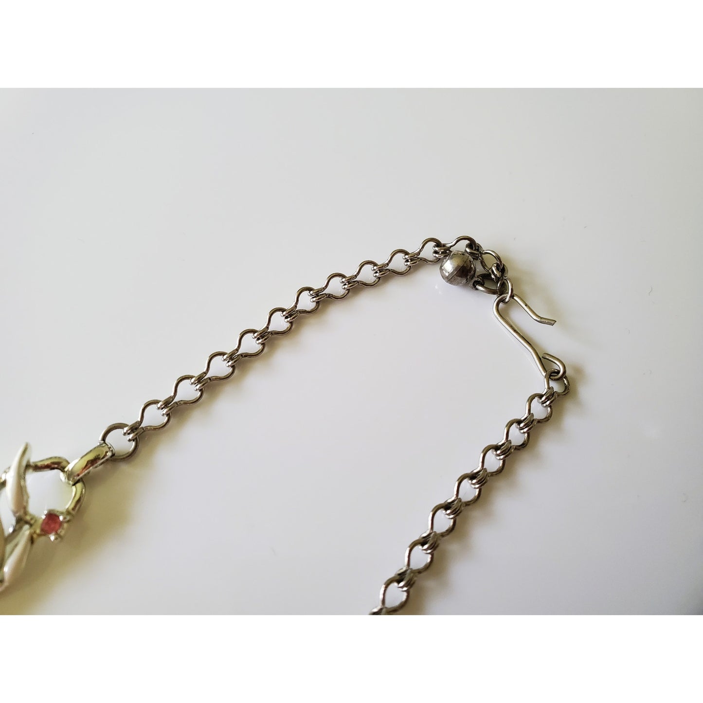 Vintage Aurora Borealis Rhinestone Silver Tone Necklace
