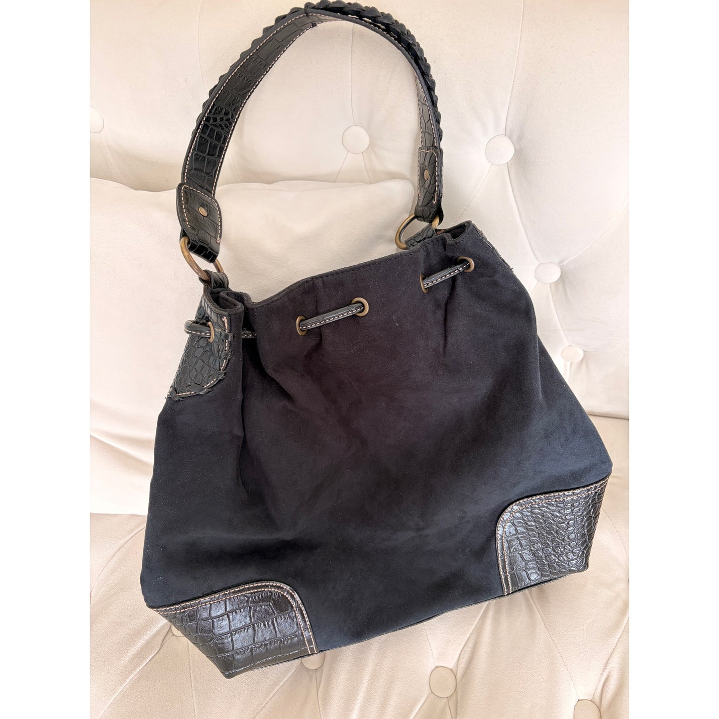 Vintage Black Leather Bag