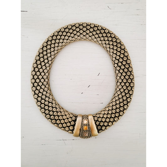Vintage Egyptian Style Magnetic Mesh Choker Necklace