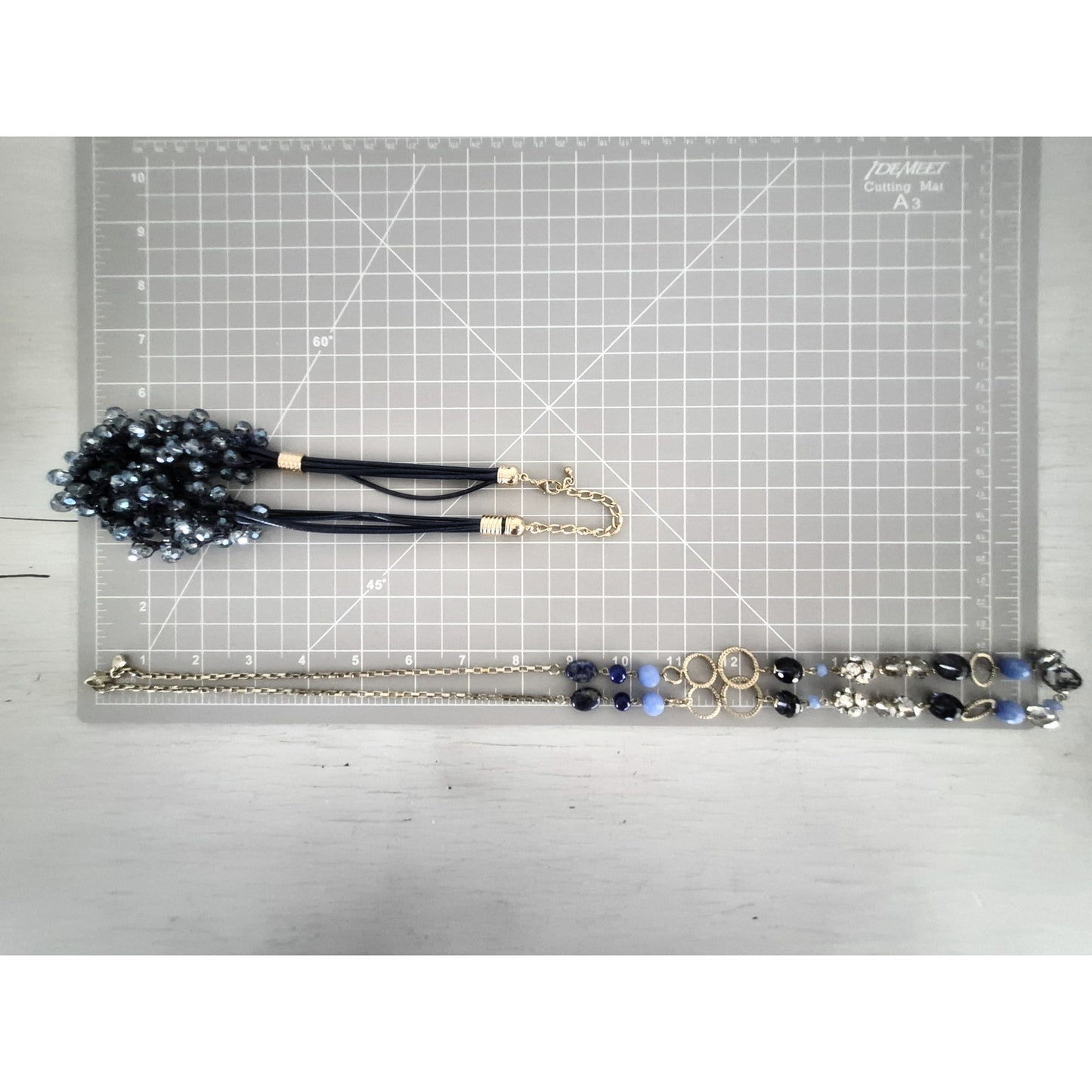 Blue-tone Costume Necklaces Lot of 2