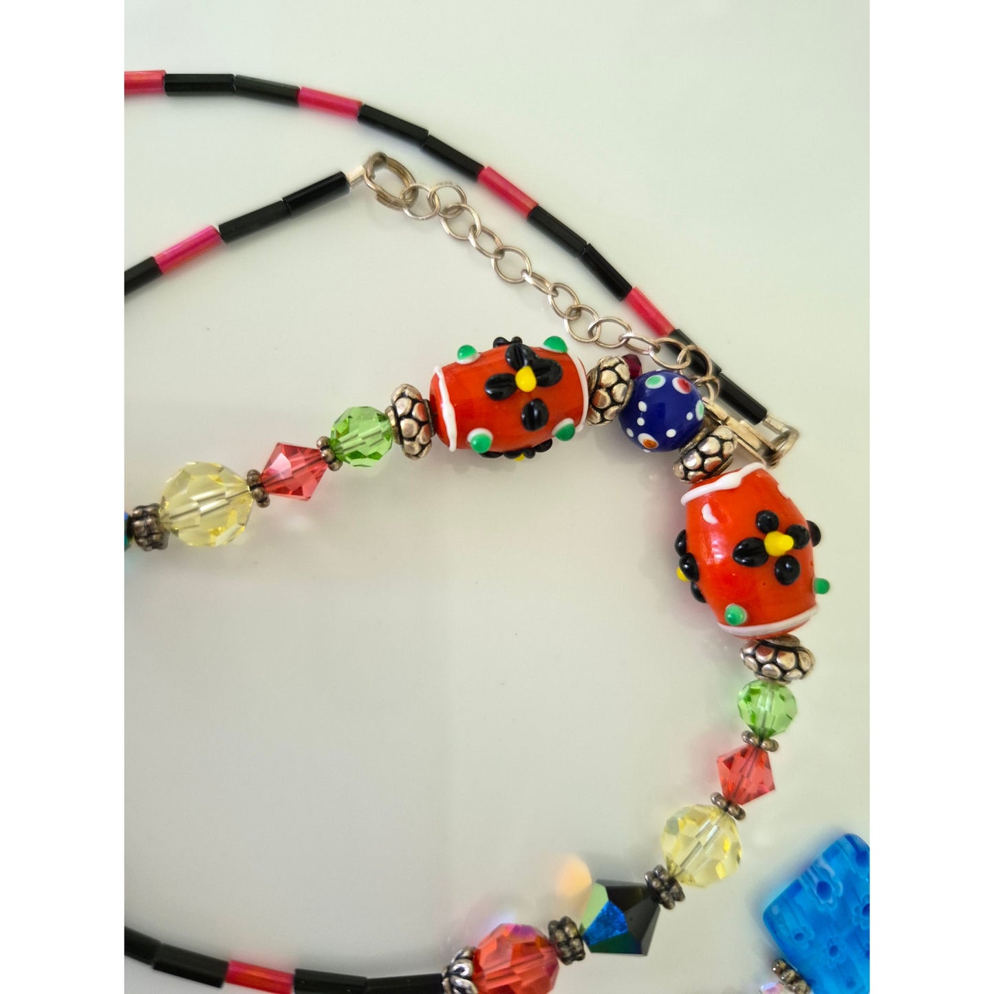 Vintage Millefiori Glass Bracelet and Necklace Lot