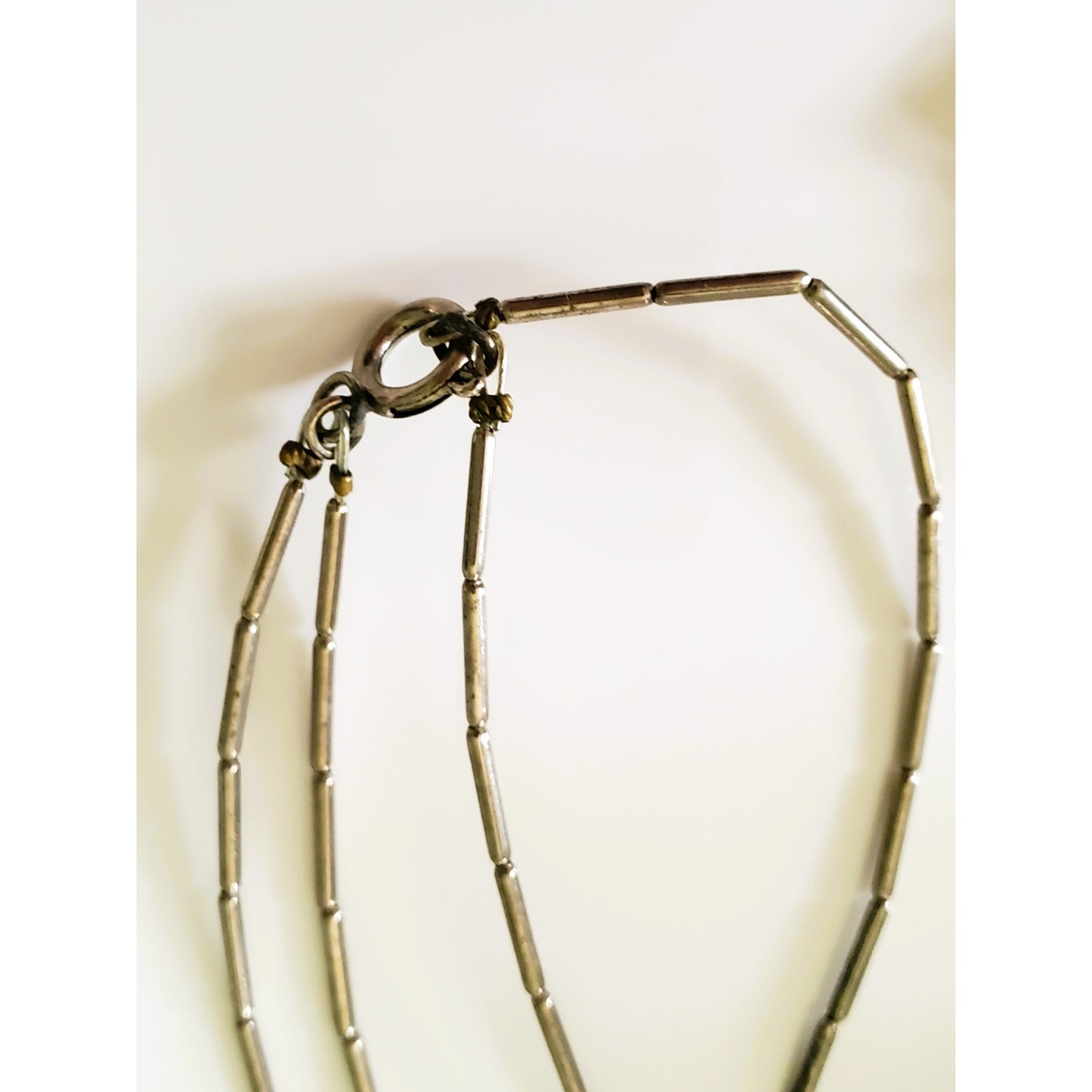 Vintage Native American Multi Stone Double Strand Inlay Bear Necklace