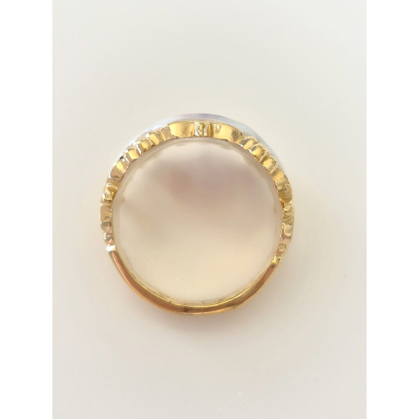 Vintage Gold Plated Victorian Style Enamel Roses Ring by Park Lane