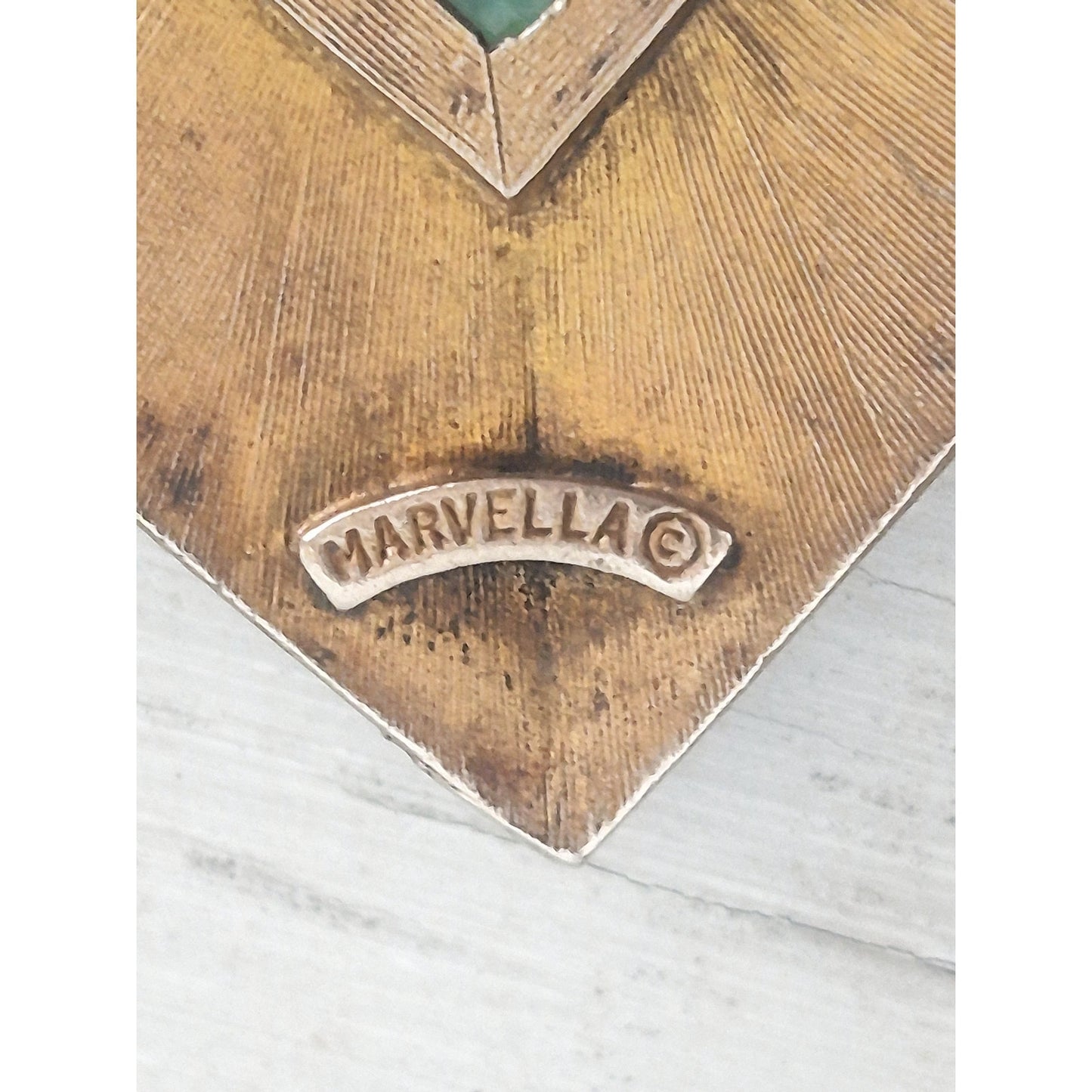 Vintage Marvella Faux Jade Phoenix Brooch