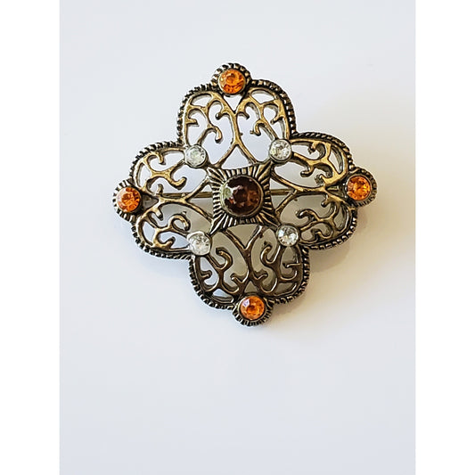 Vintage Brass Tone Brooch