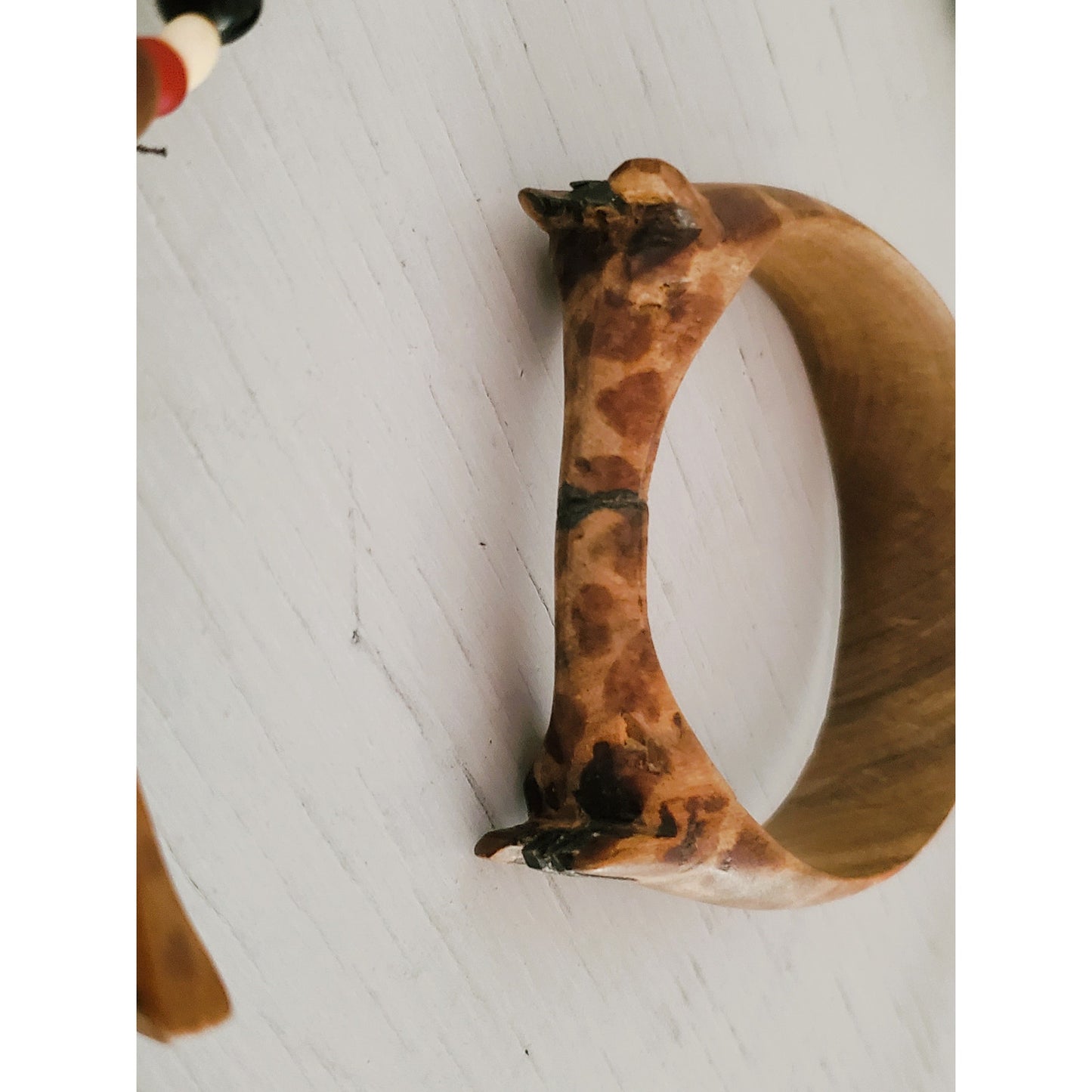 African Tribal Wood Animal Necklace and Bracelet Set