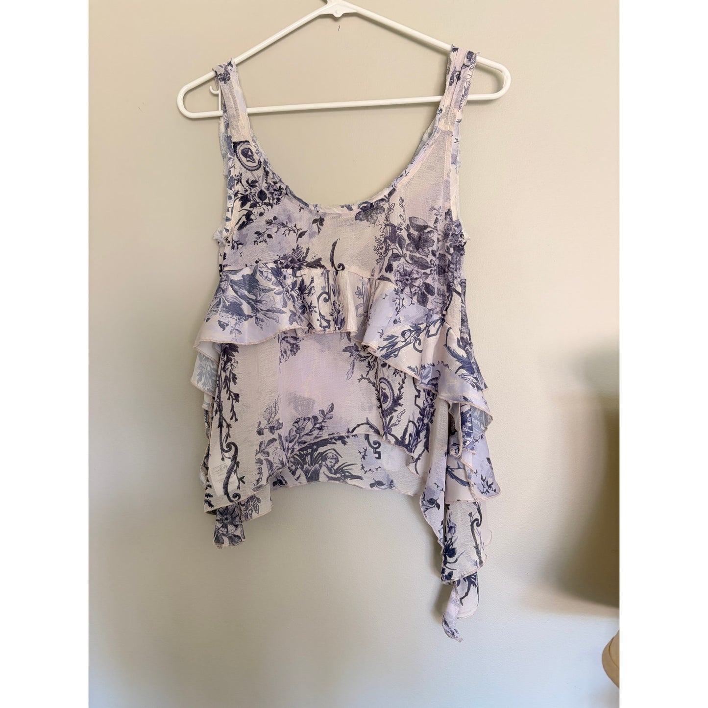 Urban Outfitters Multicolor Floral Ruffle Top