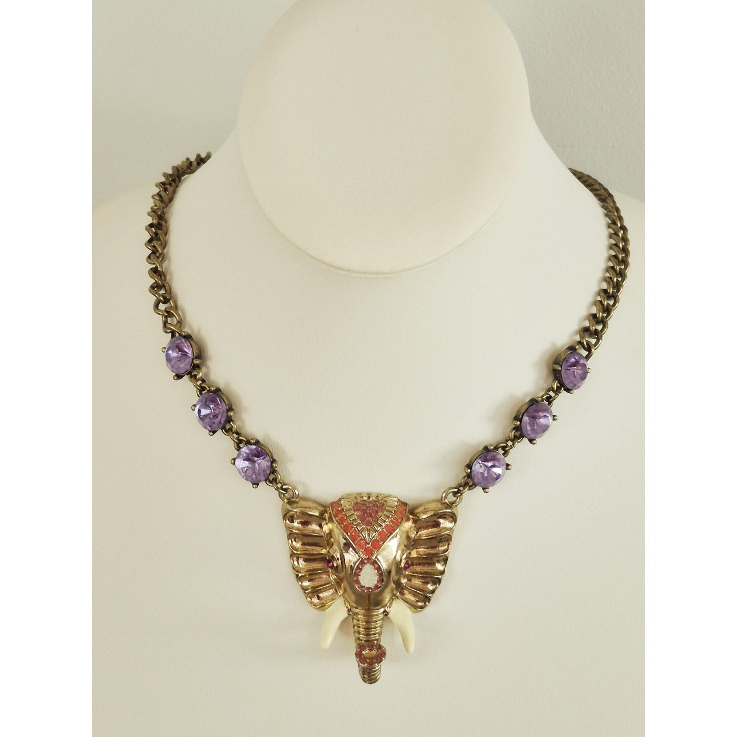 Vintage Betsey Johnson Elephant Necklace