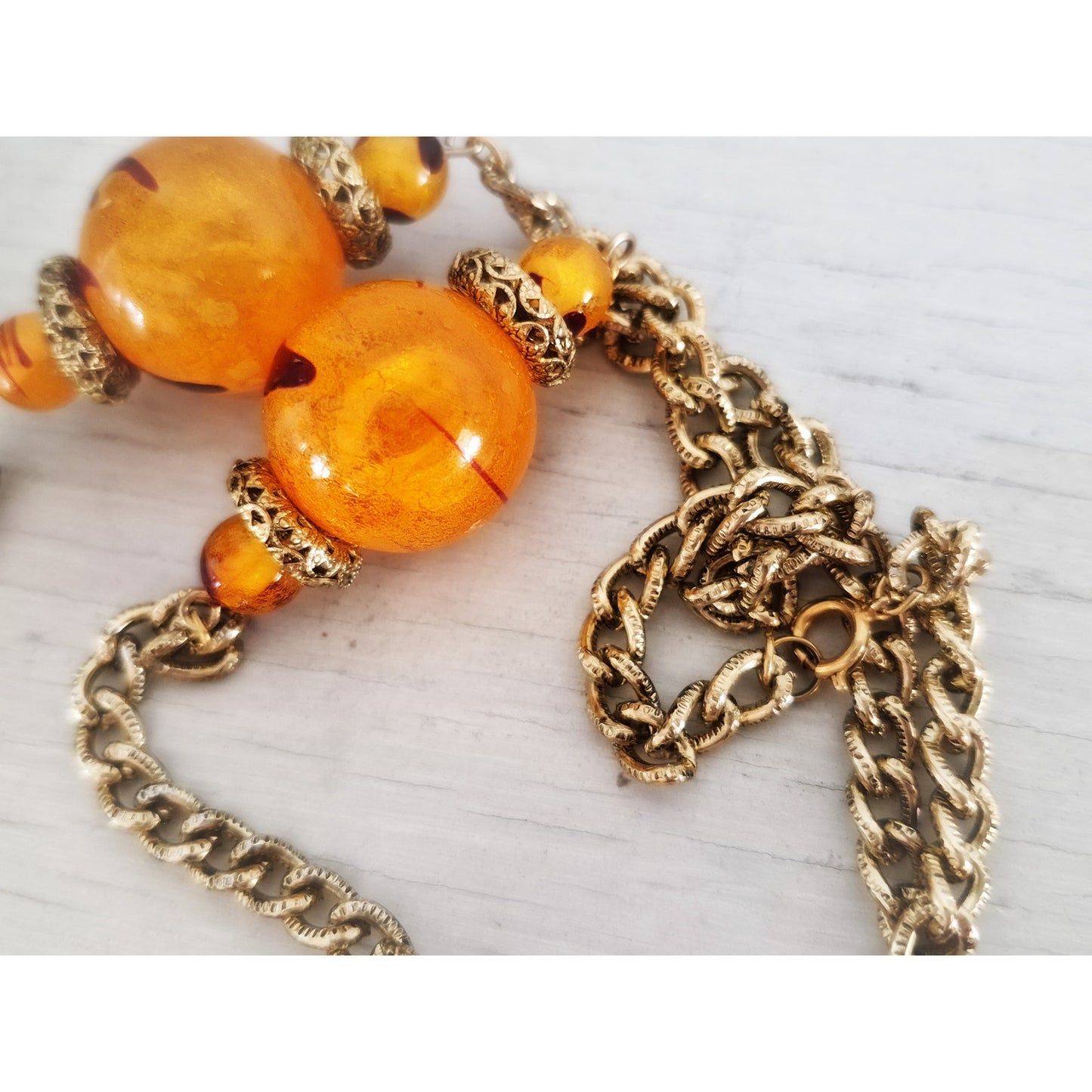 Vintage Chunky Faux Brown and Amber Jewelry Lot 2.0