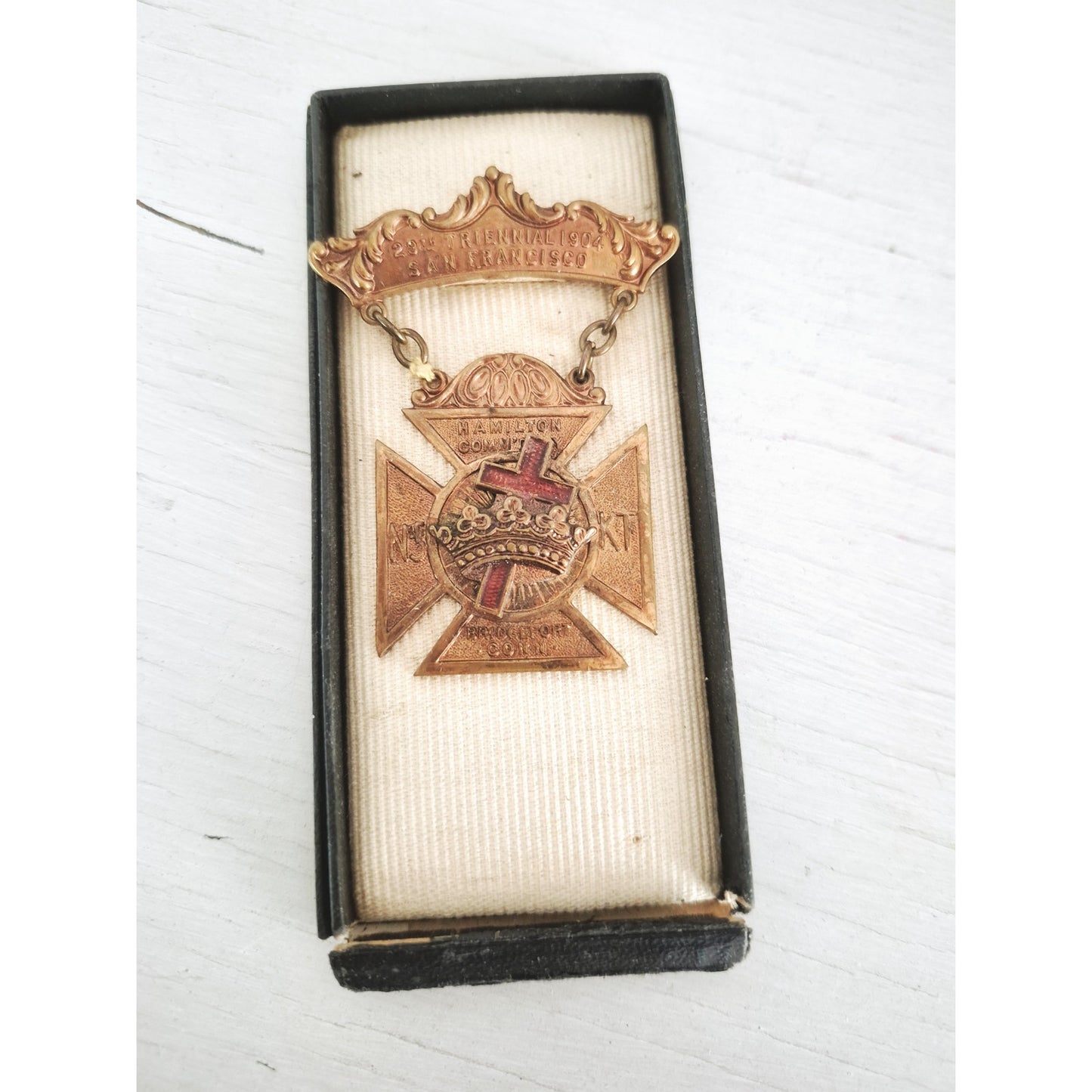 Antique 29th Triennial 1904 San Francisco Badge Freemasons Brooch