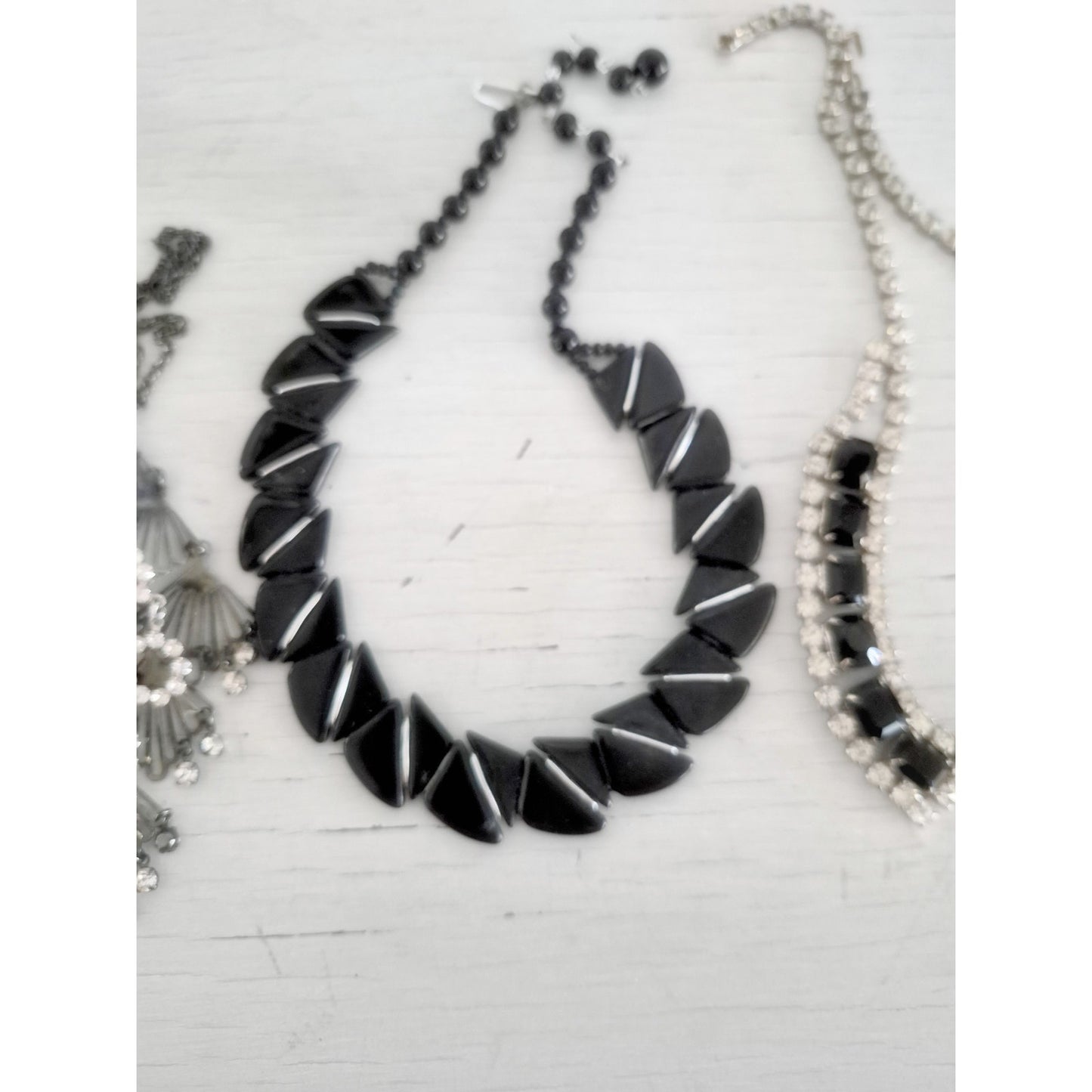Vintage to Modern Black and Silver Jewelry Lot