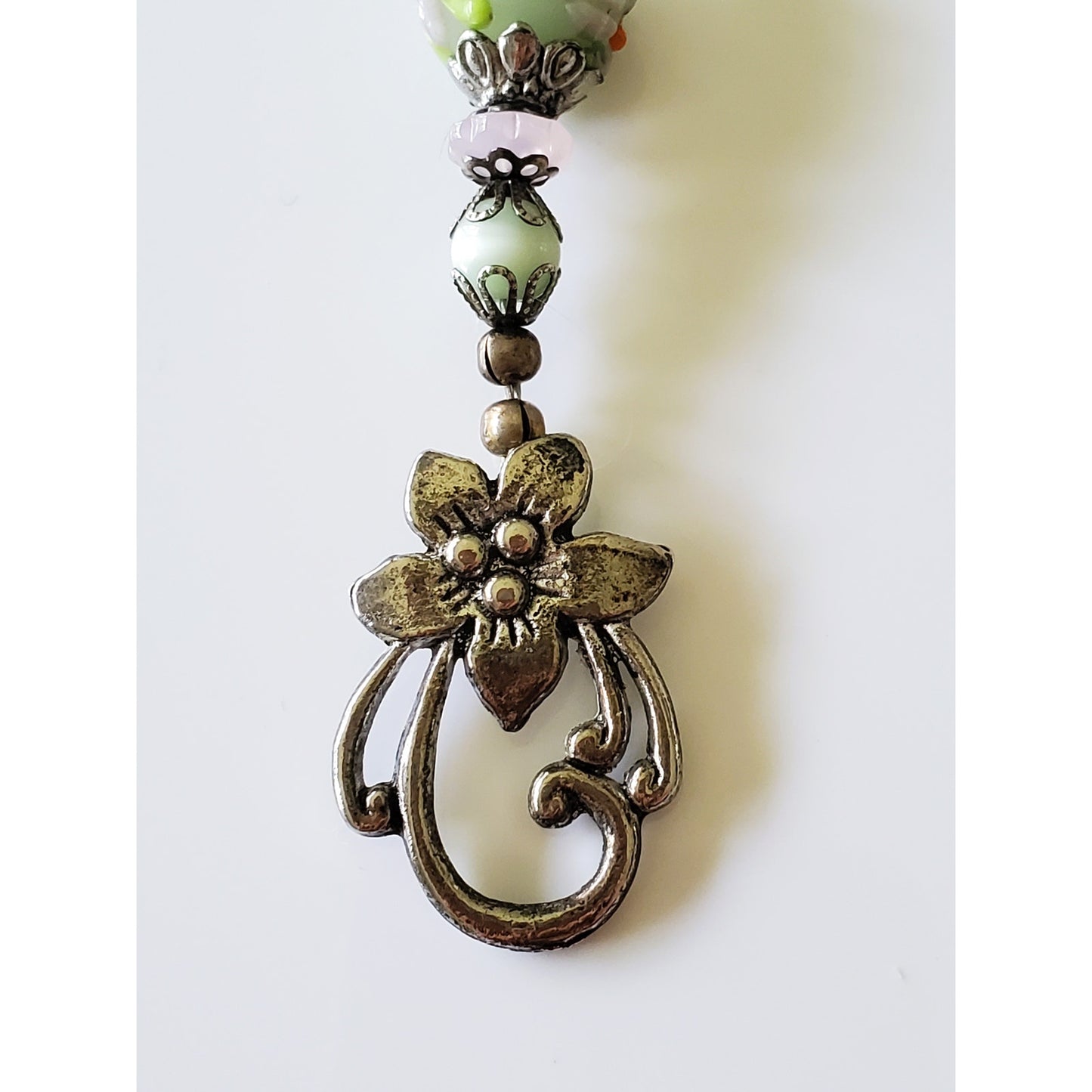 Vintage Italian Lamp Bead Glass Necklace