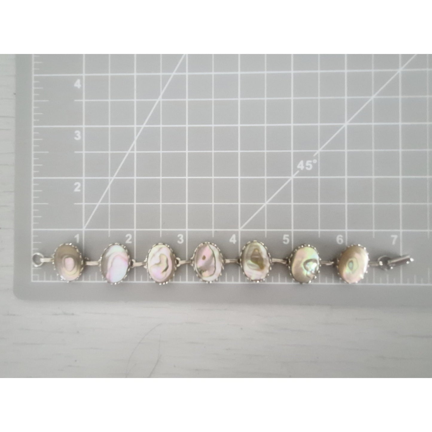 Vintage Silver-tone Abalone Bracelet