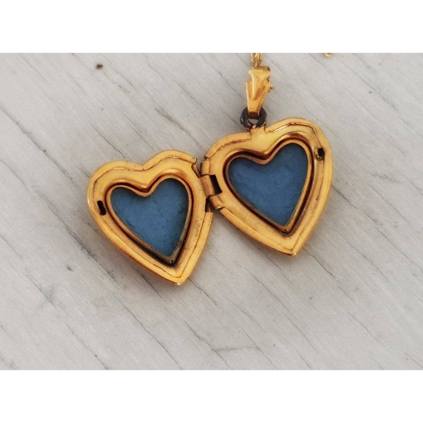 Vintage Gold-fill Diamond Etched Floral Heart Locket