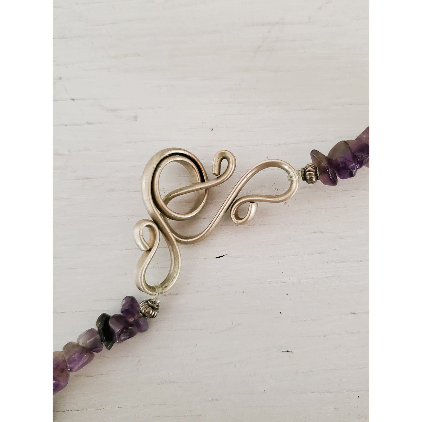 Vintage Amethyst Stone Choker Necklace