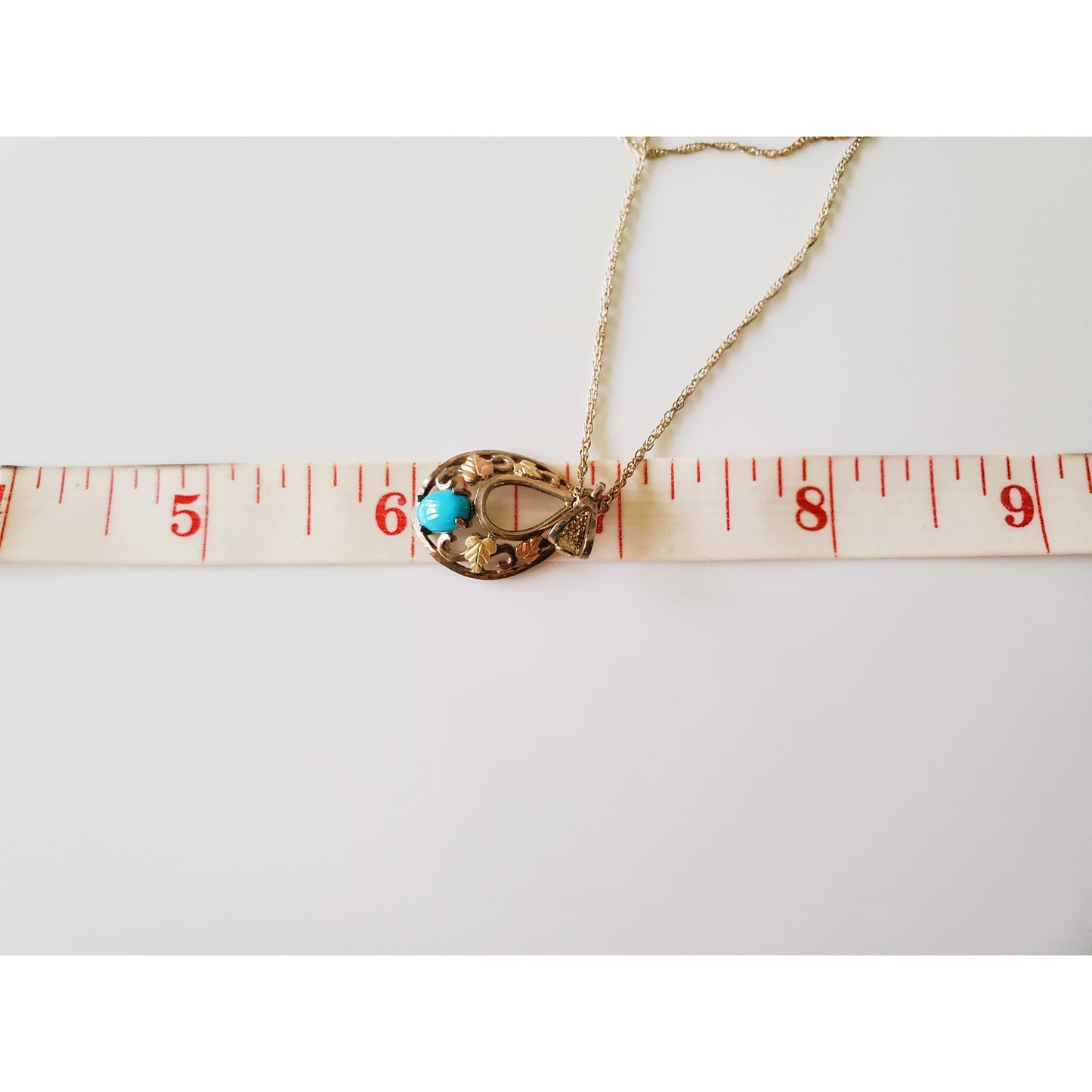Vintage Black Hills Coleman Designer Faux Turquoise Sterling Silver Necklace