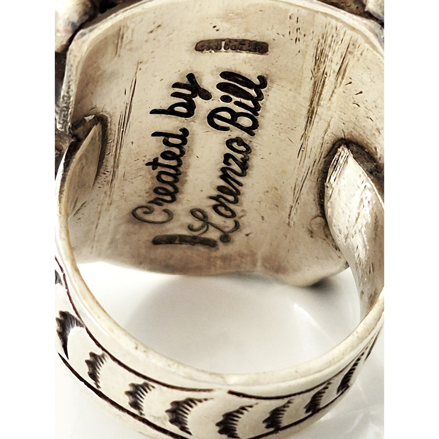 Vintage Lorenzo Bill Navajo Sterling Silver Turquoise Men's Ring
