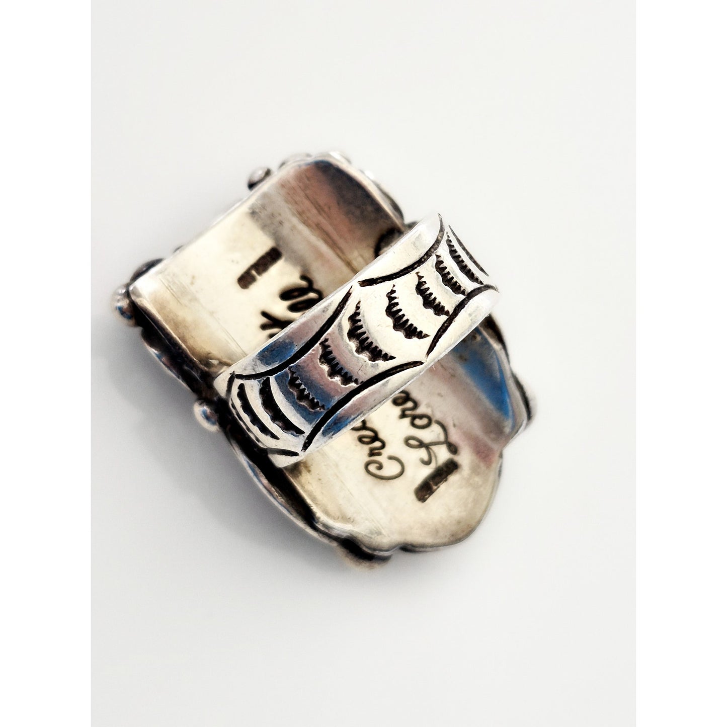 Vintage Lorenzo Bill Navajo Sterling Silver Turquoise Men's Ring