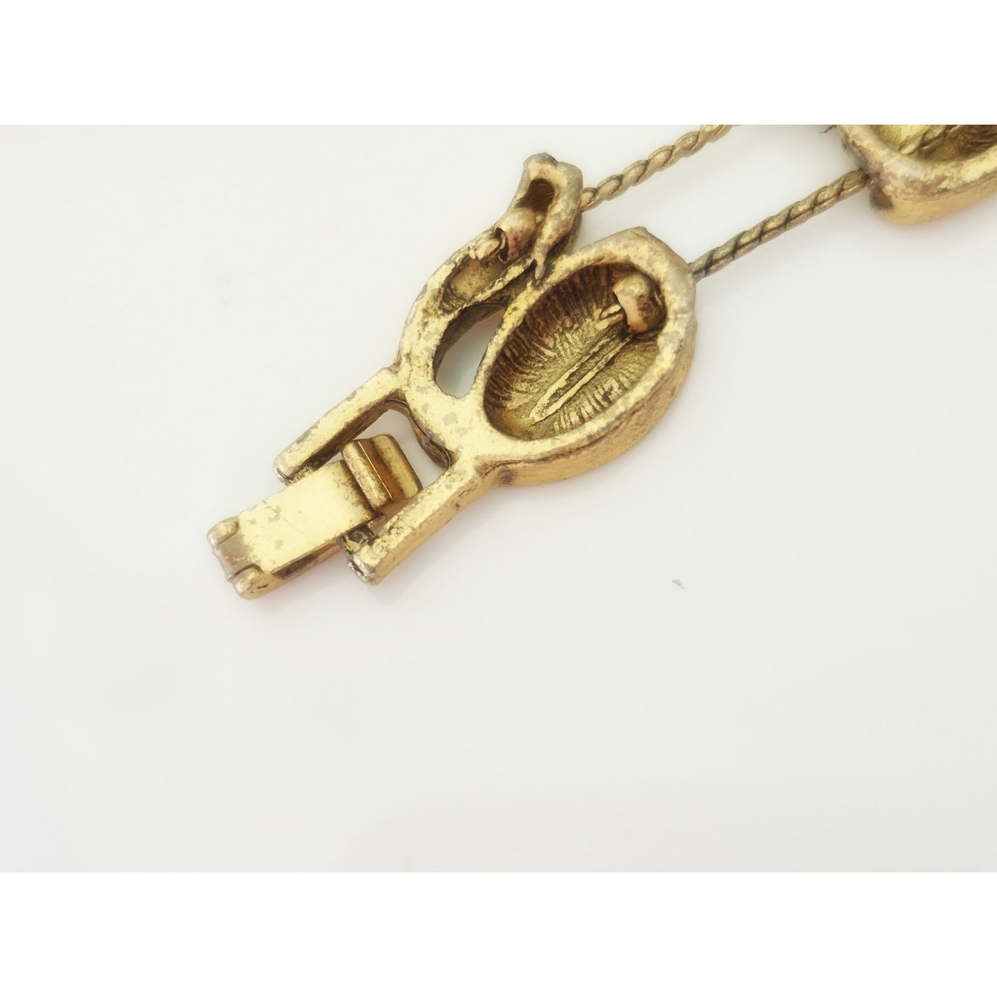 Vintage Gold-tone Sewing Theme Slide Charm Bracelet