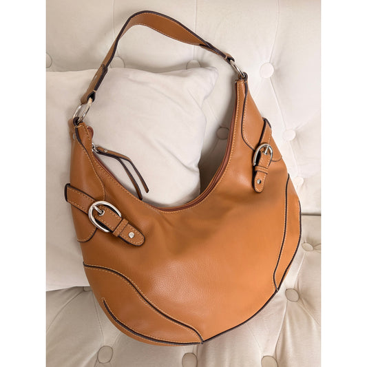 Brown Crazy Horse A Liz Claiborne Company Saddle Purse Bag
