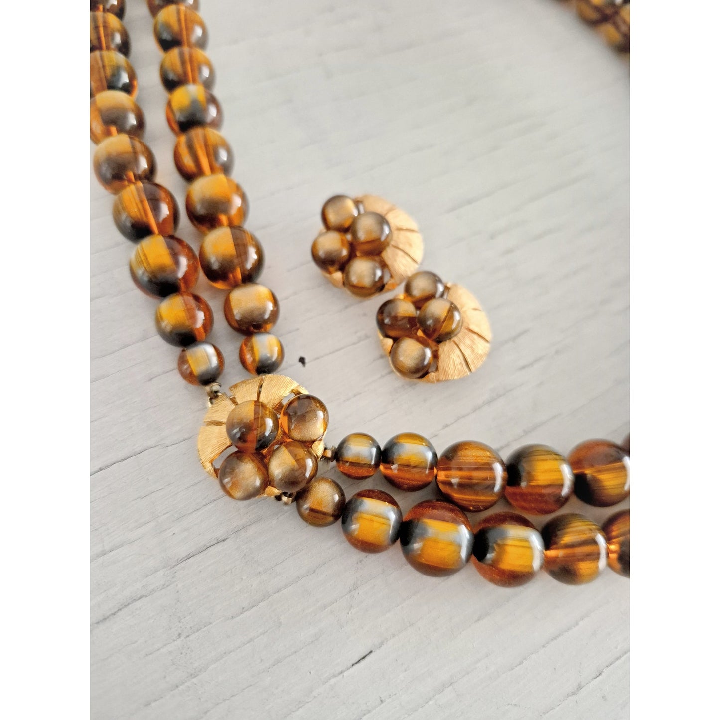 Vintage Faux Amber Jewelry Lot