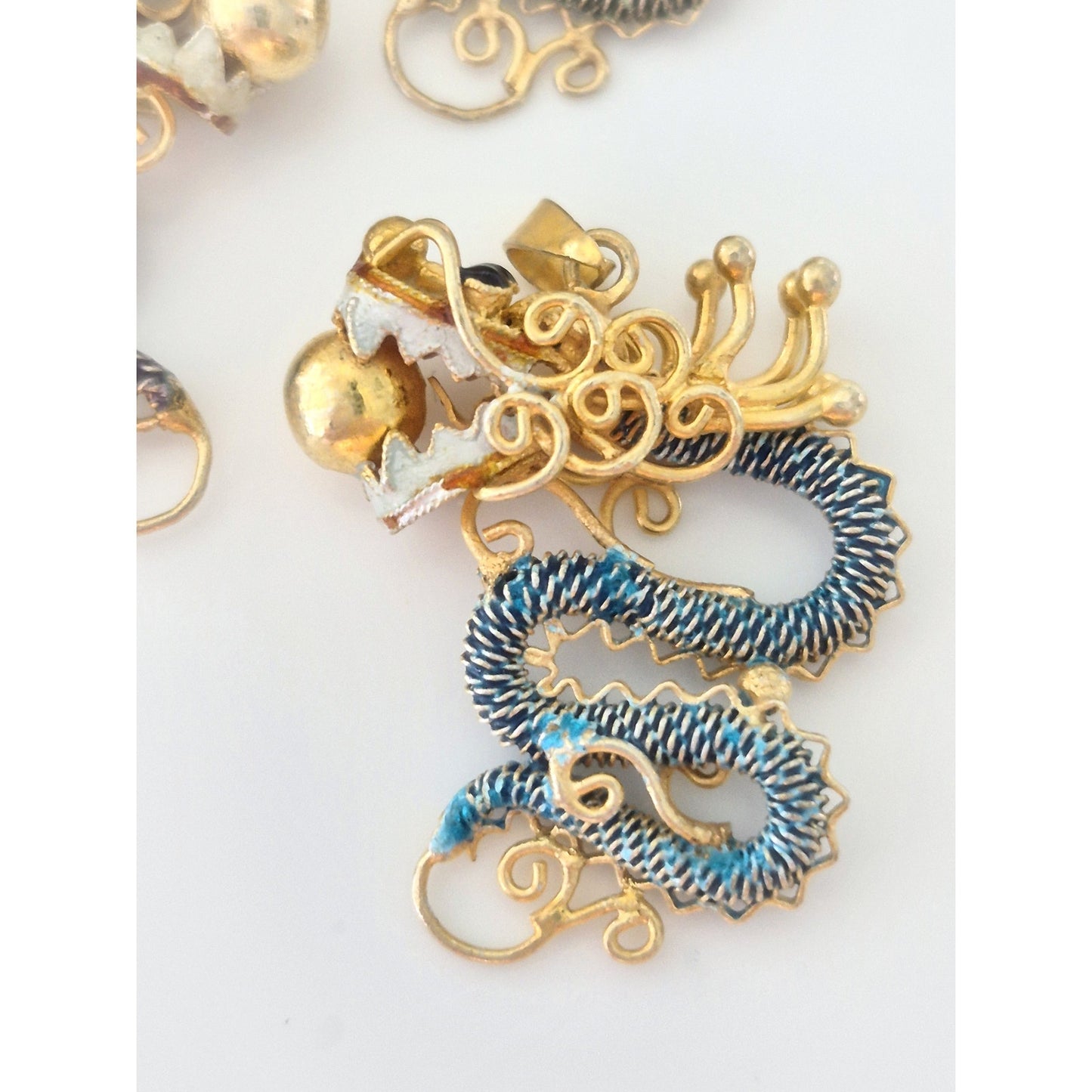 Vintage Silver Chinese Filigree Pendant Lot