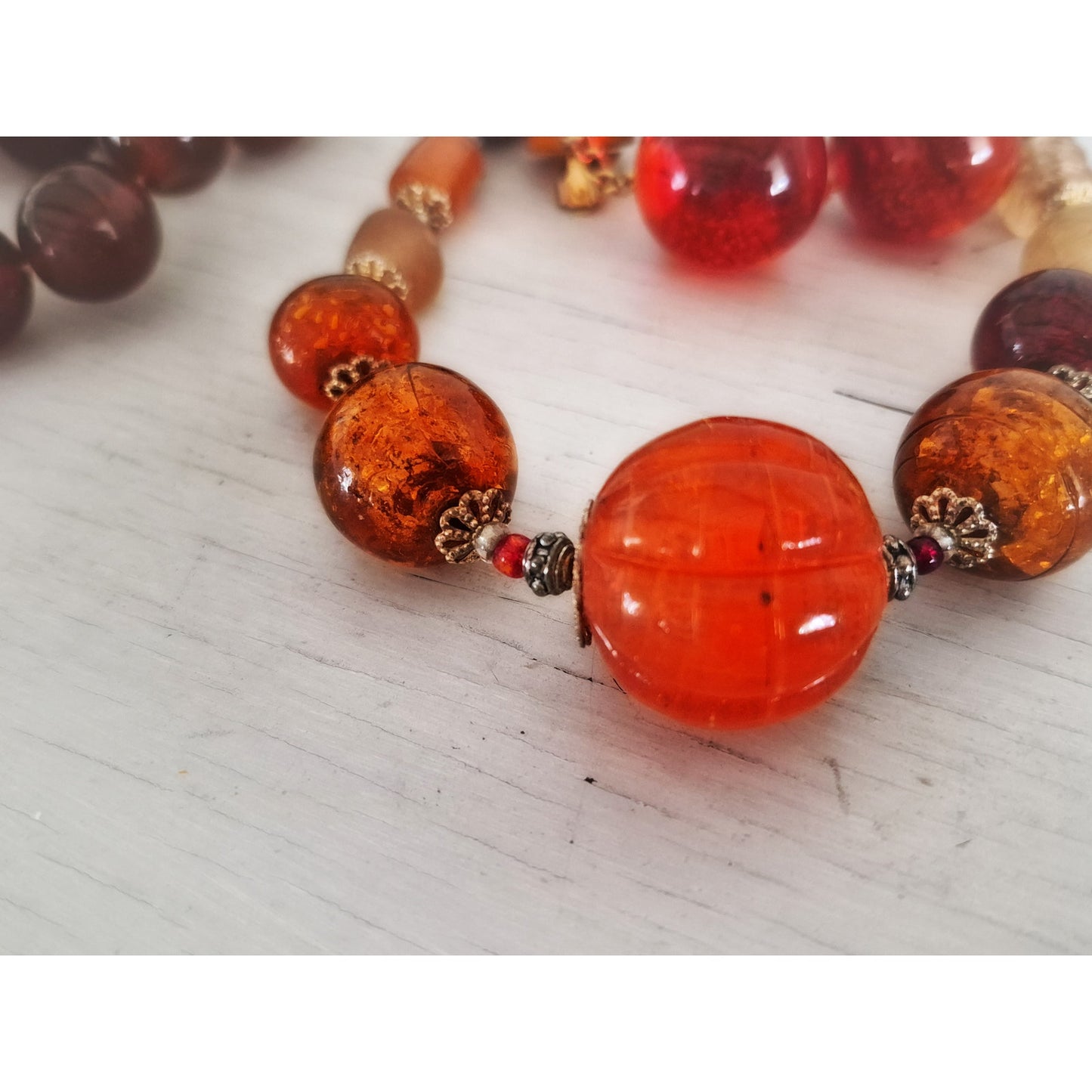 Vintage Chunky Faux Brown and Amber Jewelry Lot 2.0