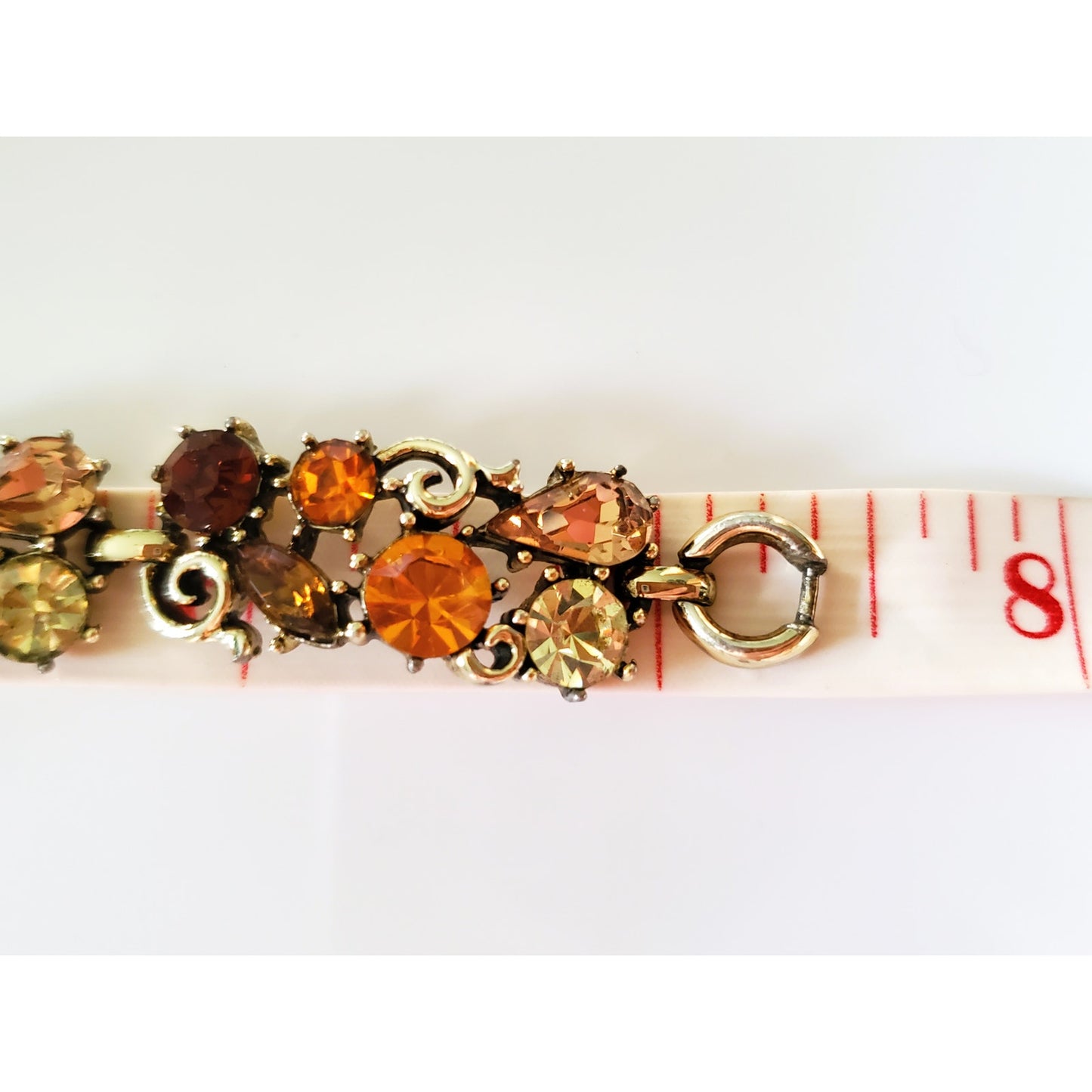 Vintage Mid-Century Weiss and Lisner Amber Rhinestone AB Jewelry Set