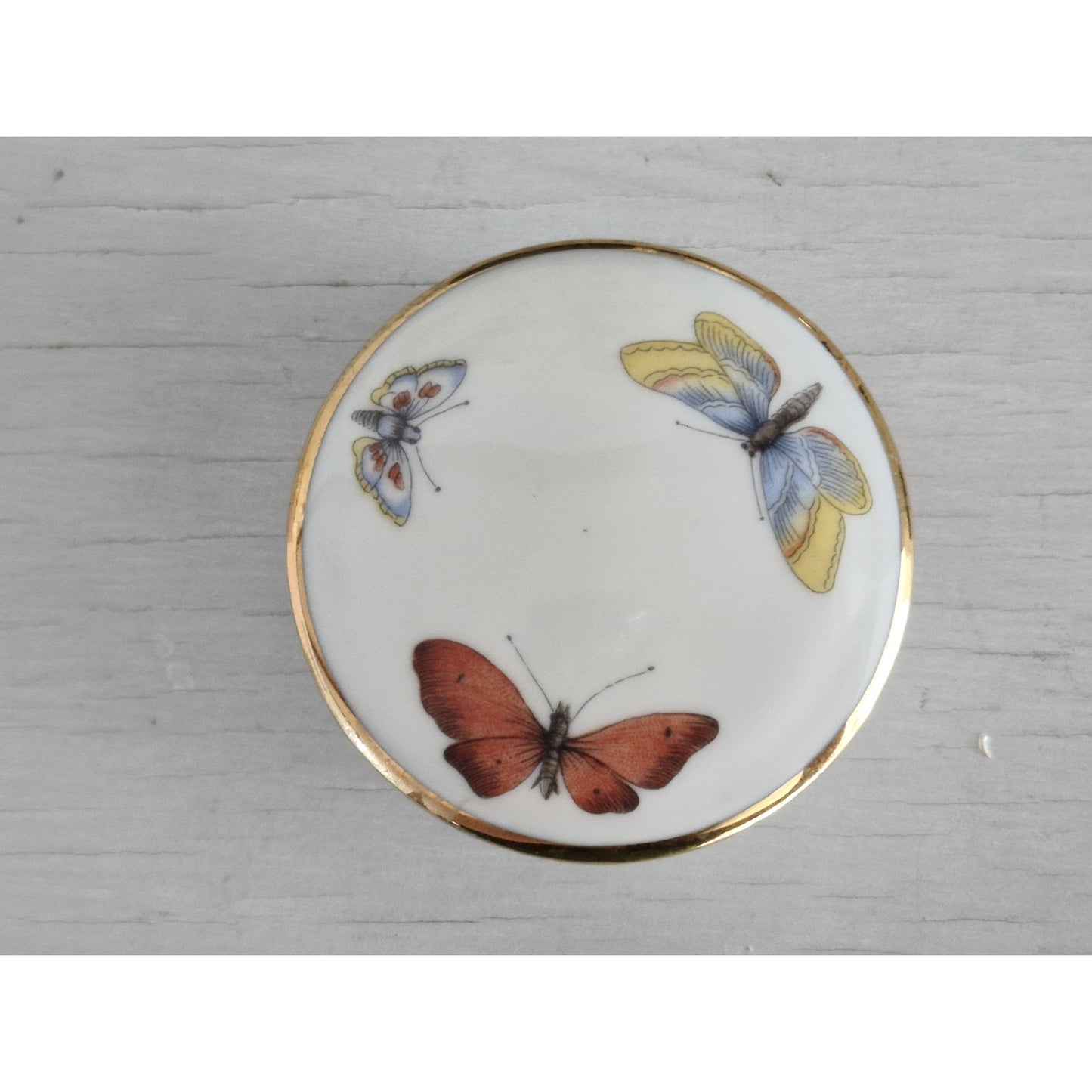 Vintage France Limoge Butterfly Trinket