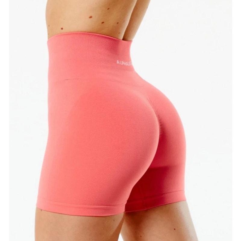 Alphalete Coral Workout Biker Shorts