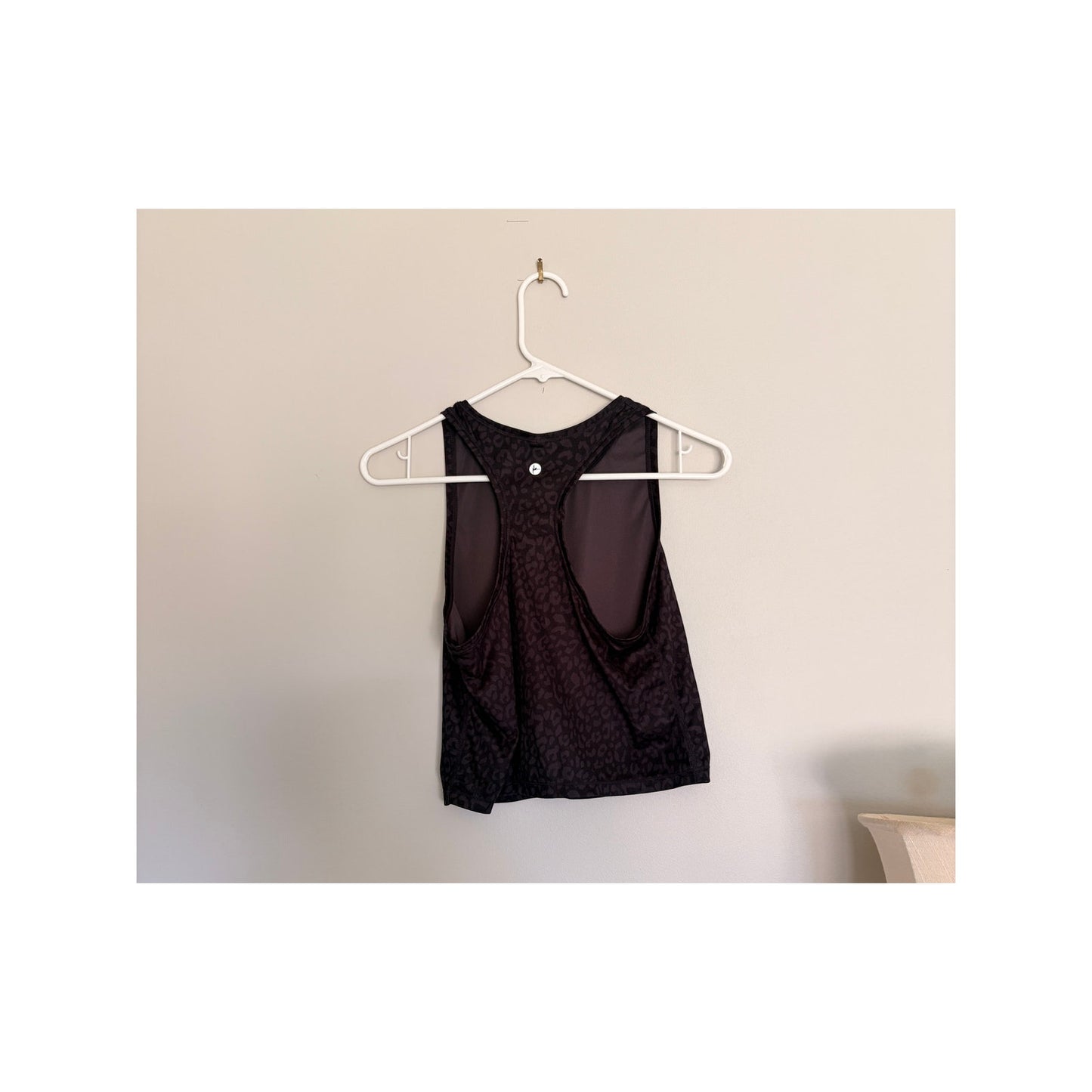 90 Degrees Black Leopard Print Athletic Top