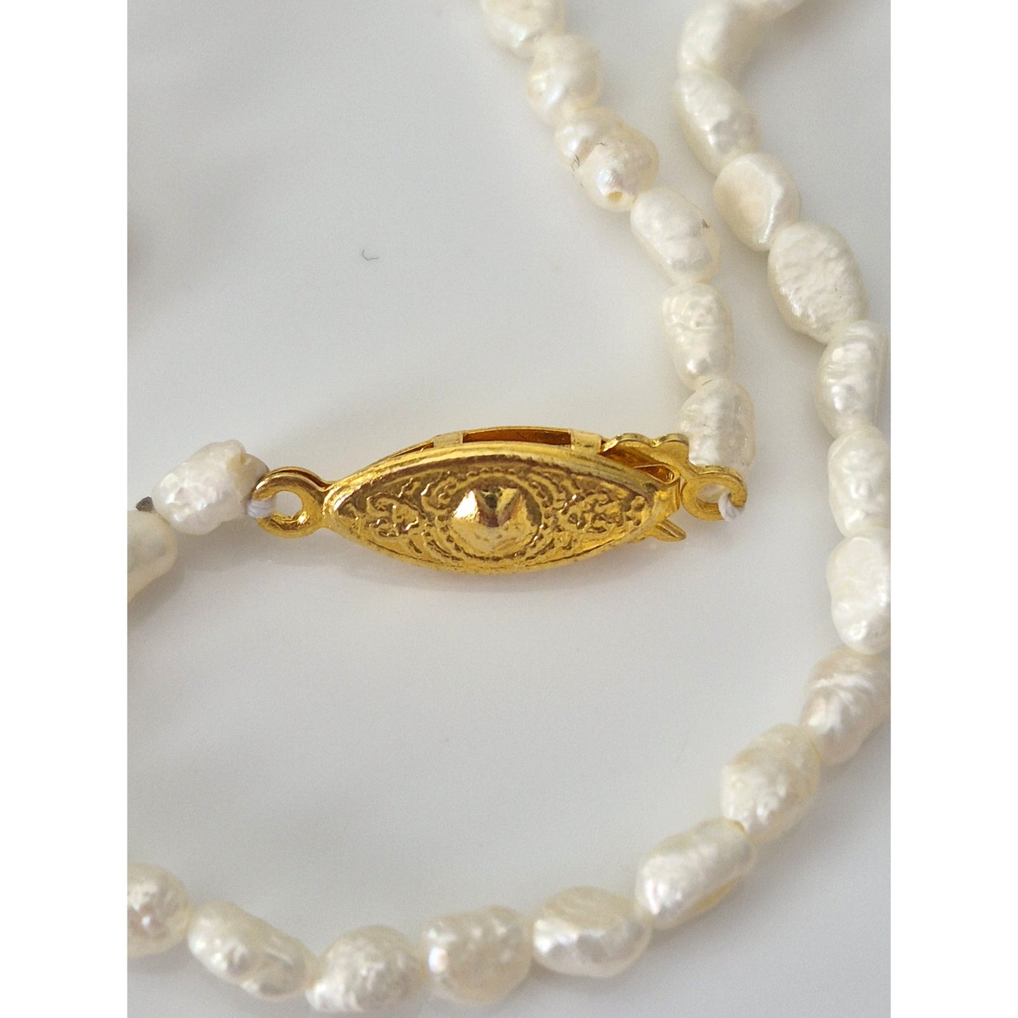 Freshwater Seed Pearl and Tiger Eye Jewelry Set of 2