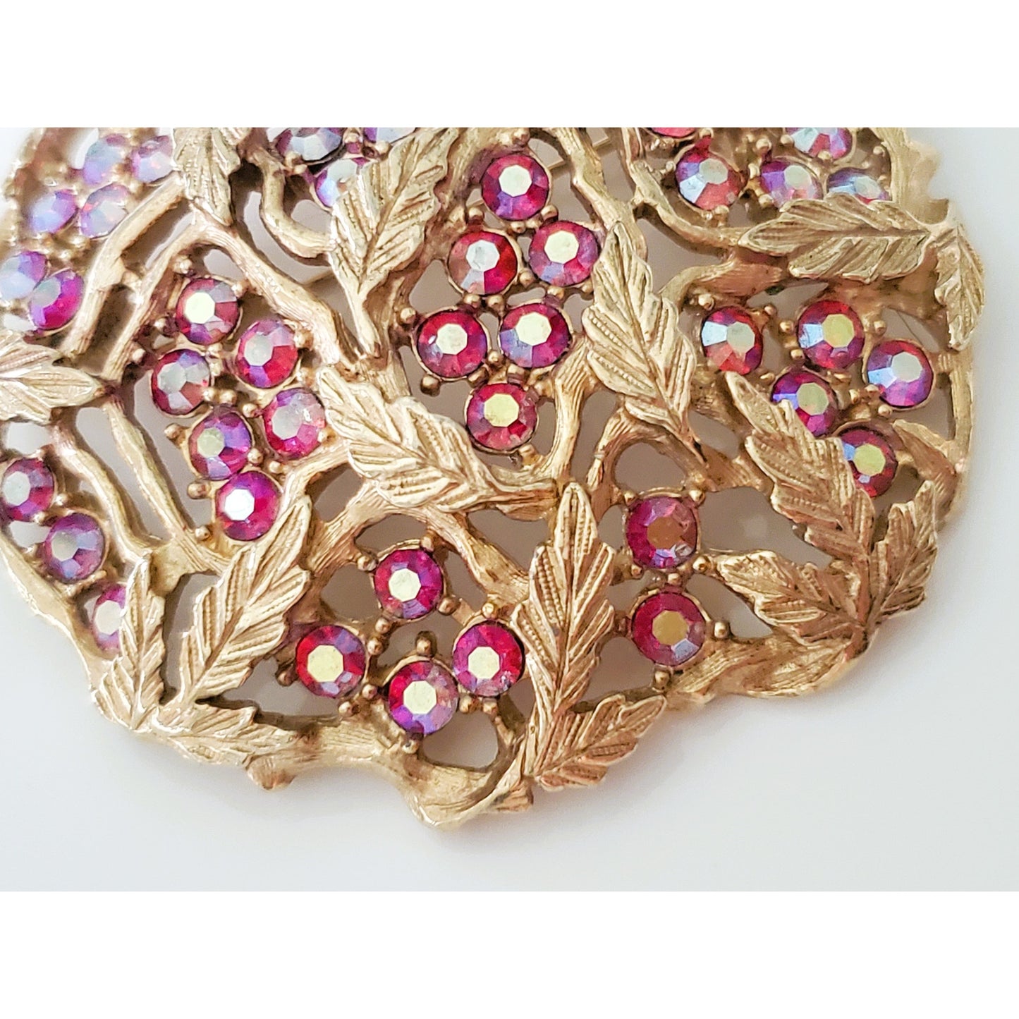 Vintage Aurora Borealis Sarah Coventry Red Brooch