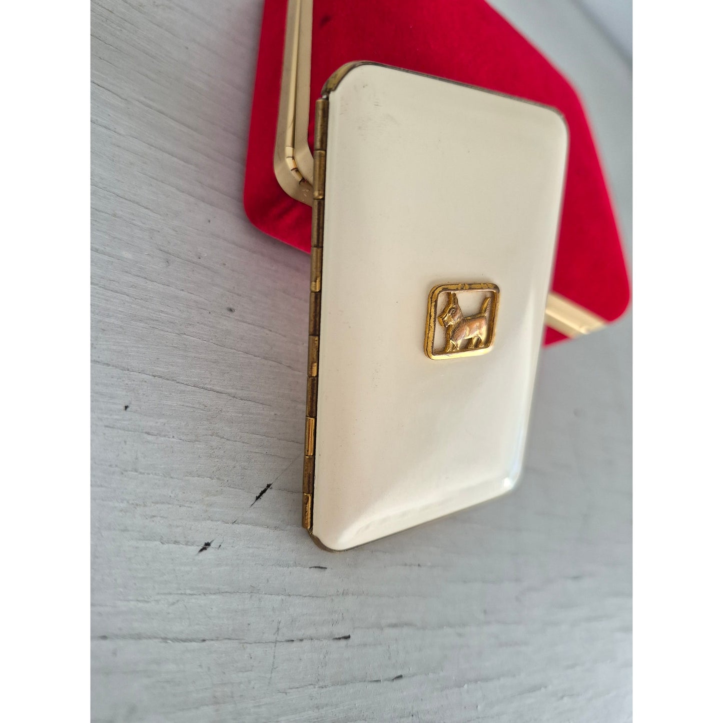 Vintage Rare Foster Designer Cream Terrier Compact