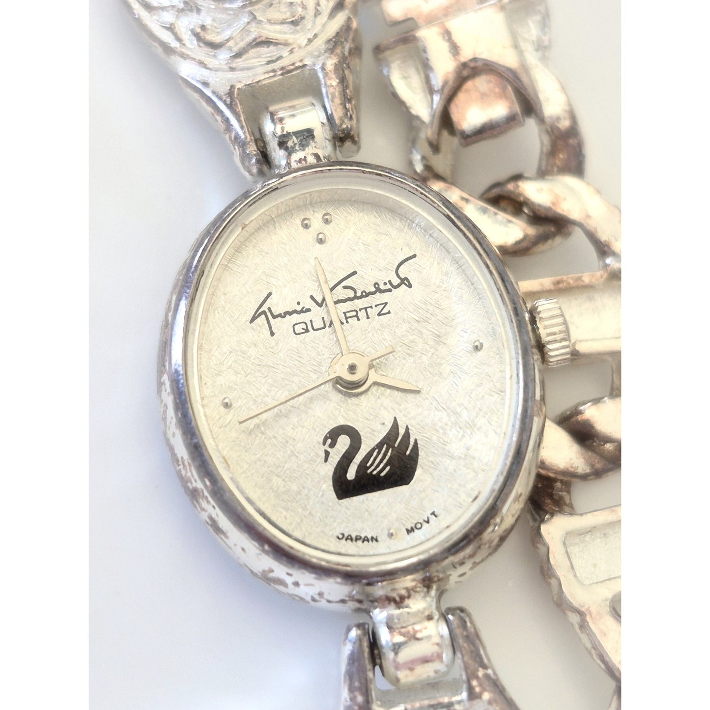 Vintage Gloria Vanderbilt Quartz Swarovski Bracelet Watch