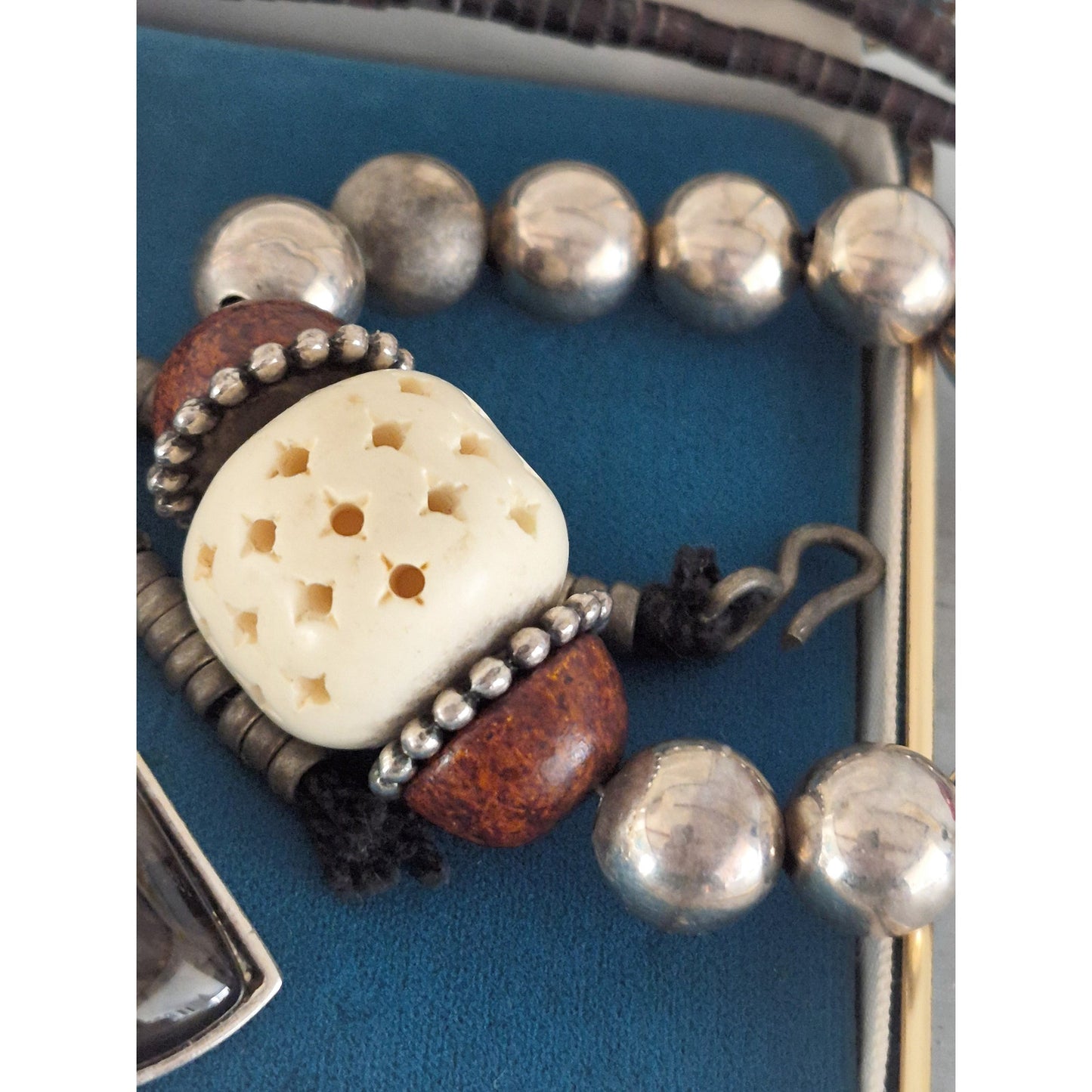 Vintage Pueblo Heishi and Lapis Silver tone Jewelry Lot