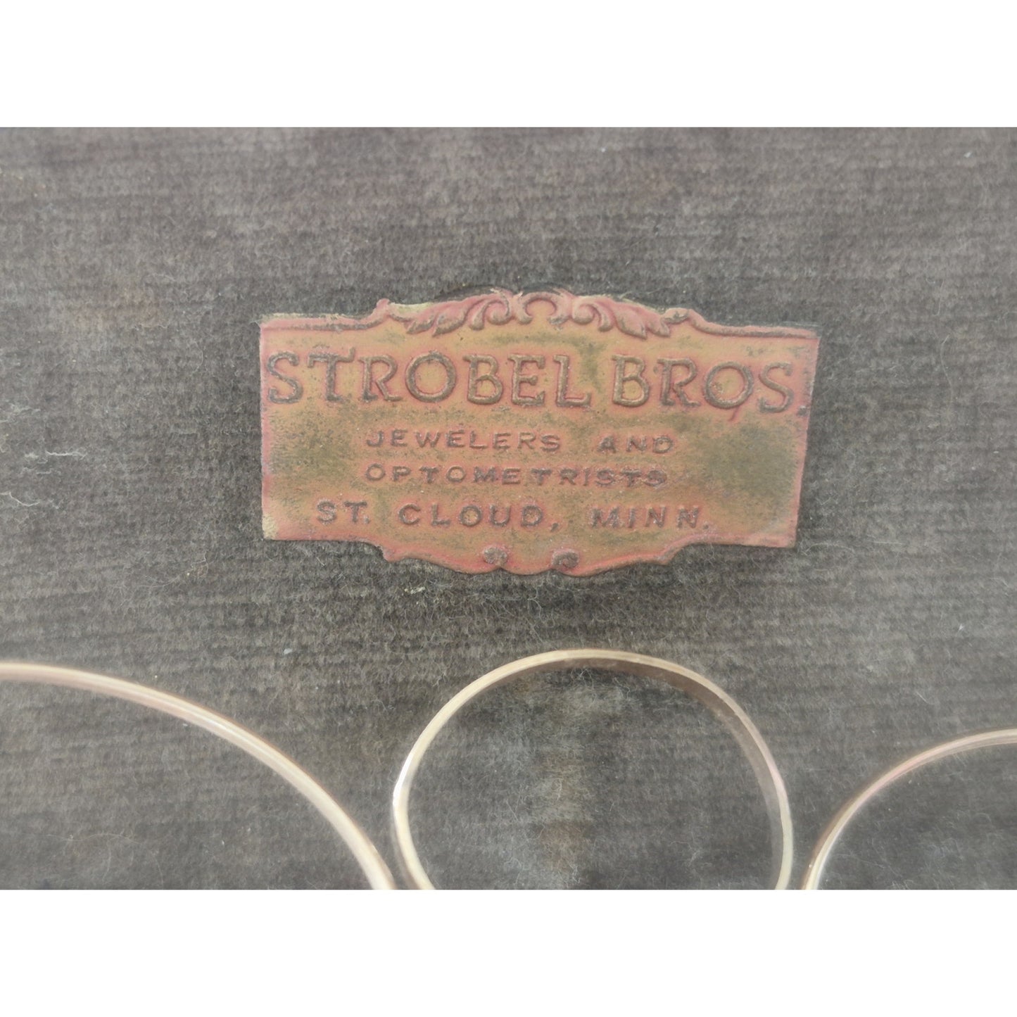 Antique Strobel Bros Spectacles Gold-Filled Thin Round Gold Frames