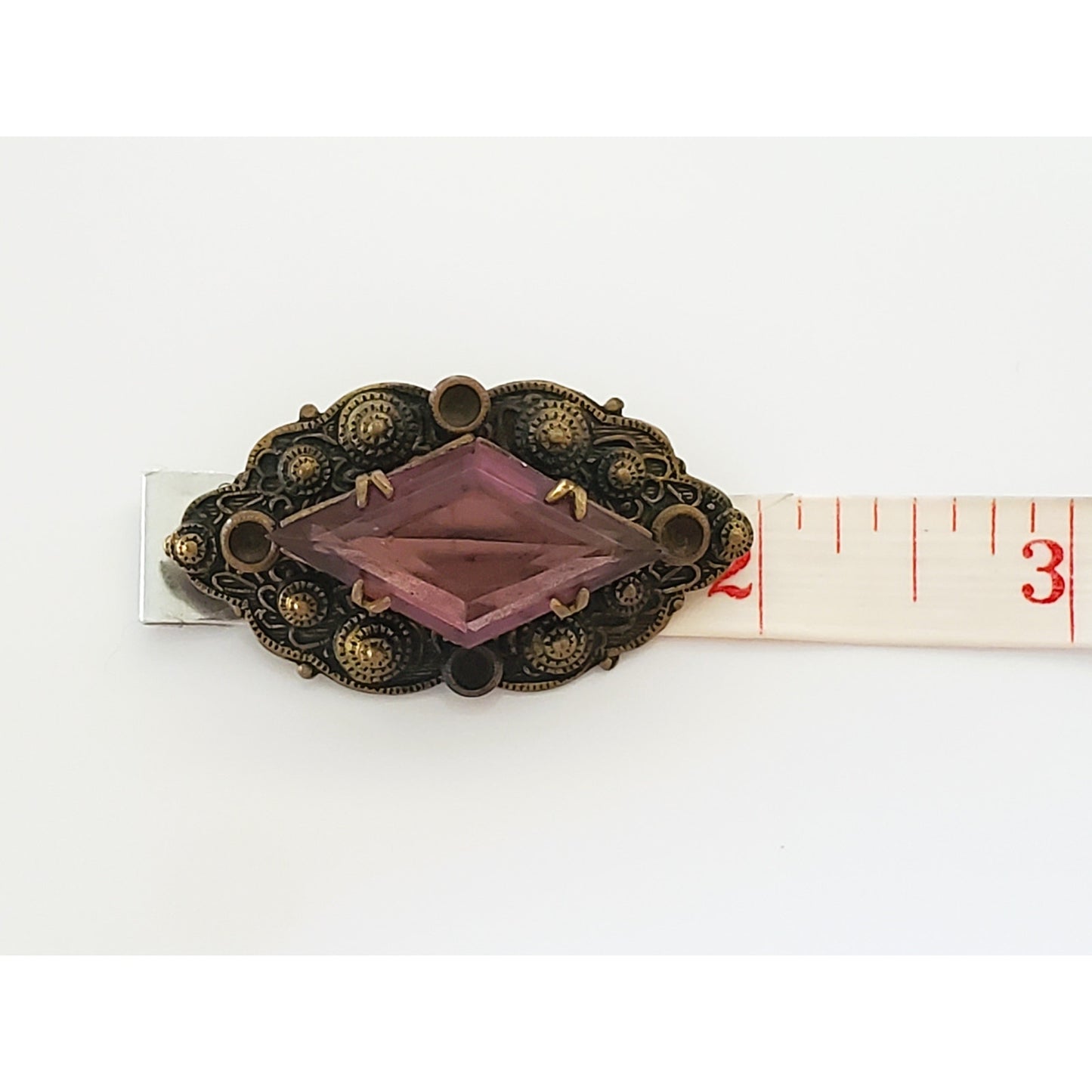 Vintage Purple Stone Brooch