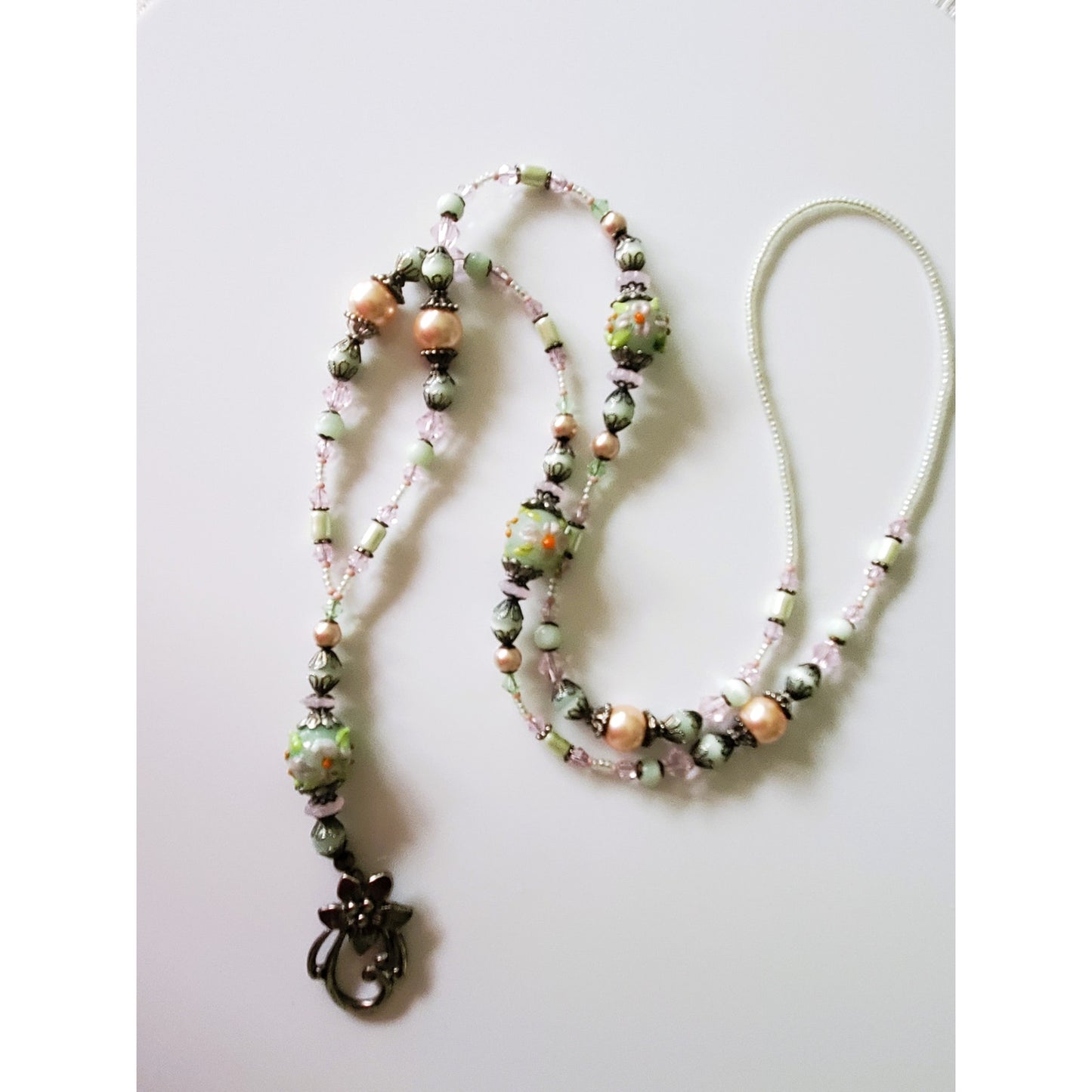 Vintage Italian Lamp Bead Glass Necklace
