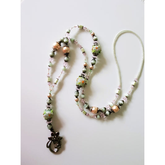 Vintage Italian Lamp Bead Glass Necklace