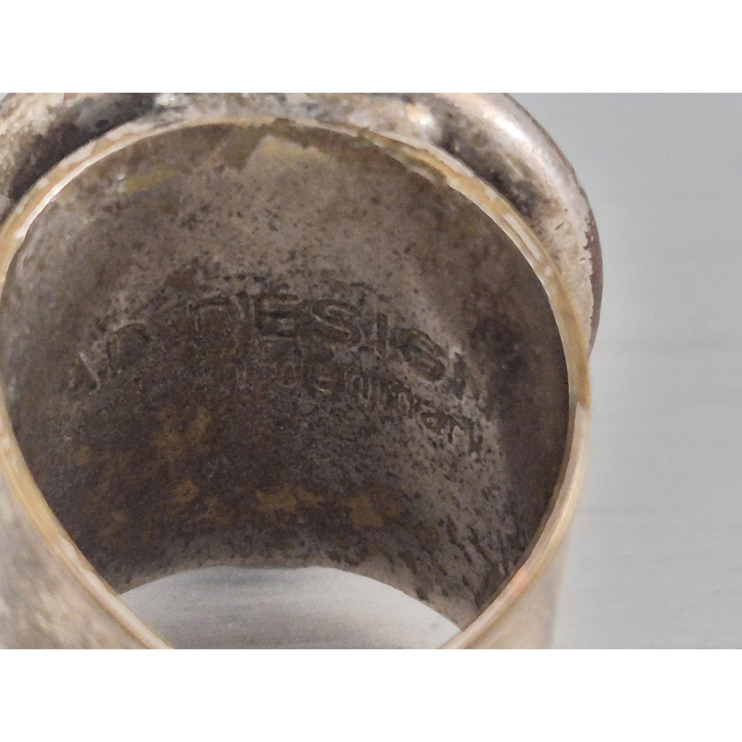 Vintage AD Design Denmark Modernist Orb Silver Ring