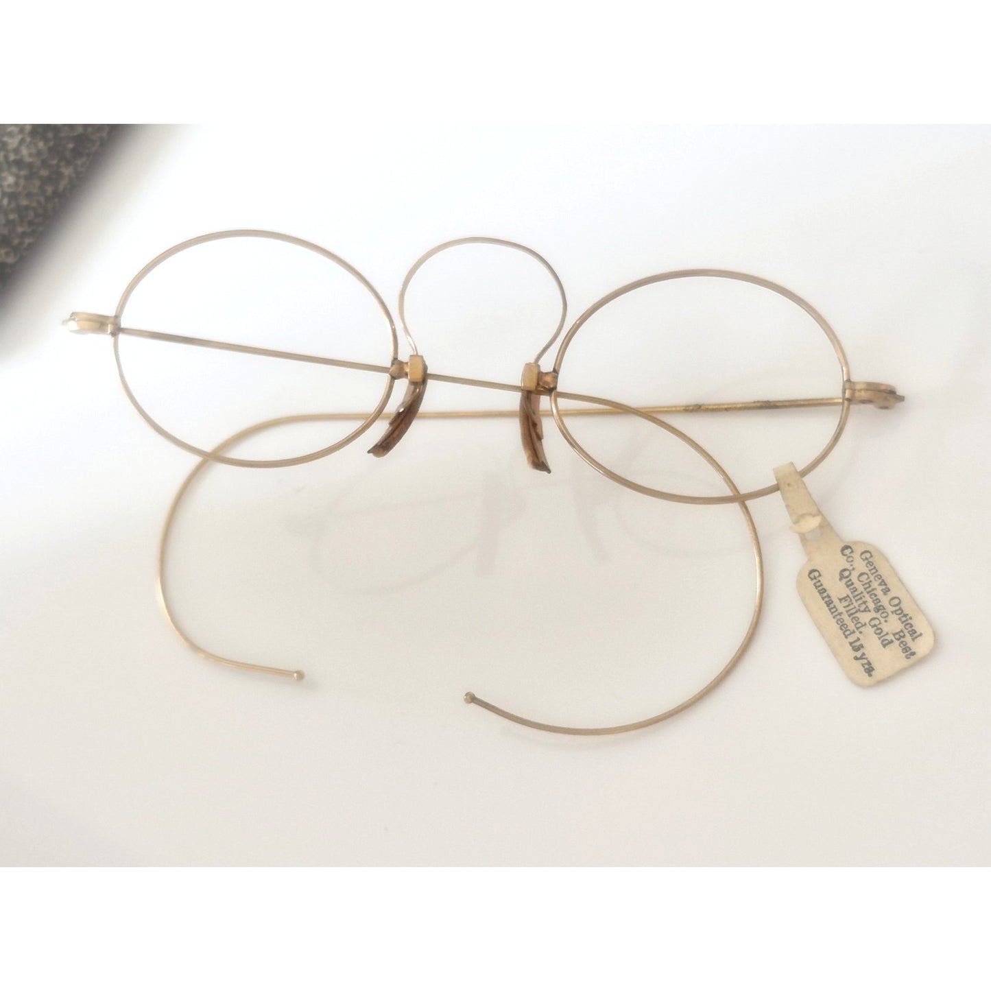 Antique Strobel Bros Spectacles Gold-Filled Thin Round Gold Frames