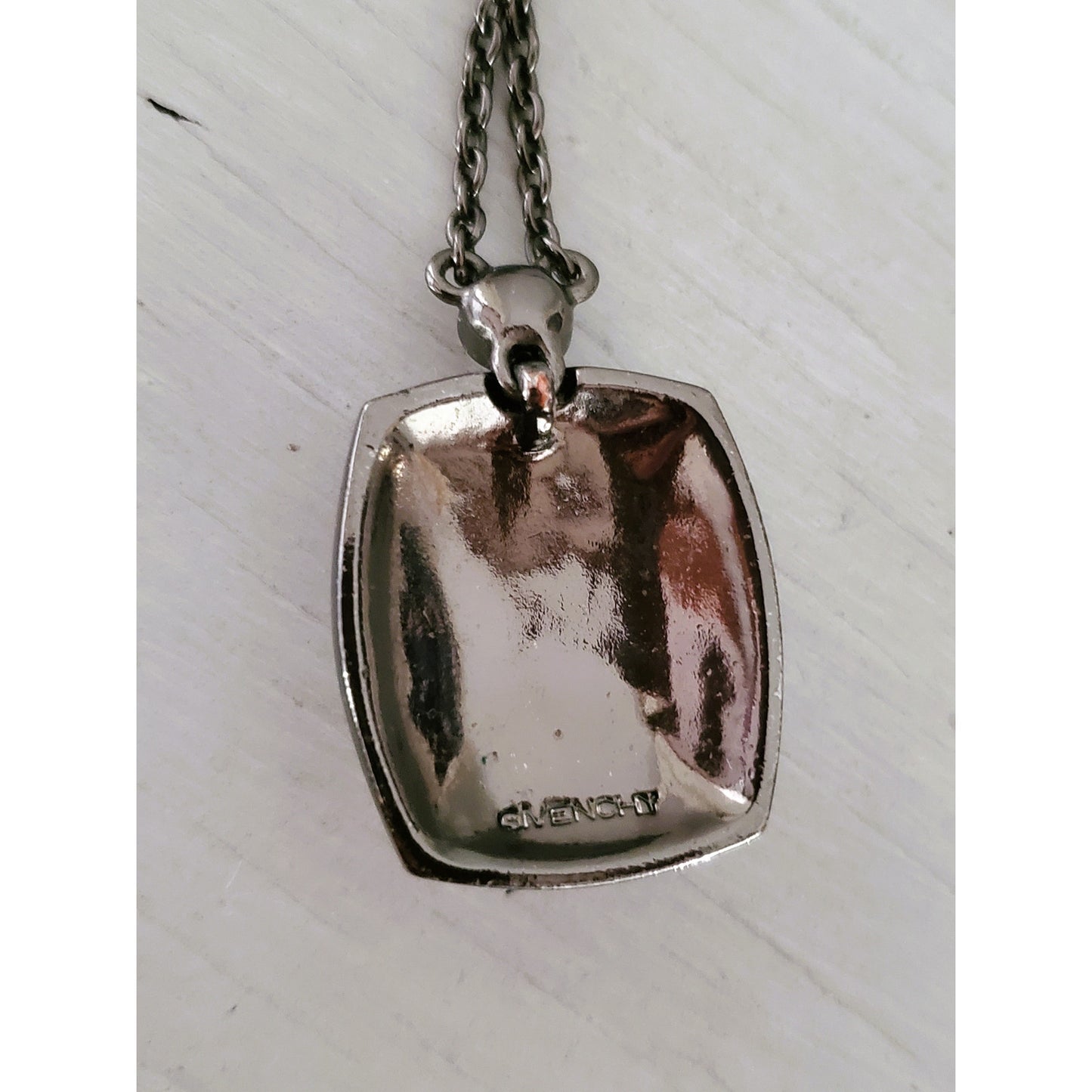 Givenchy Gunmetal Pave Crystal Necklace